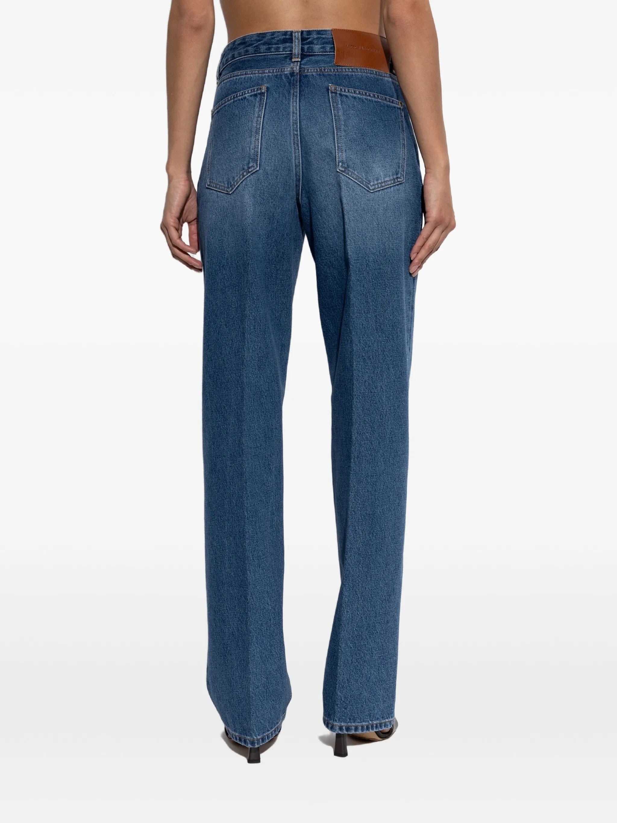 Victoria Beckham pressed - crease jeans
