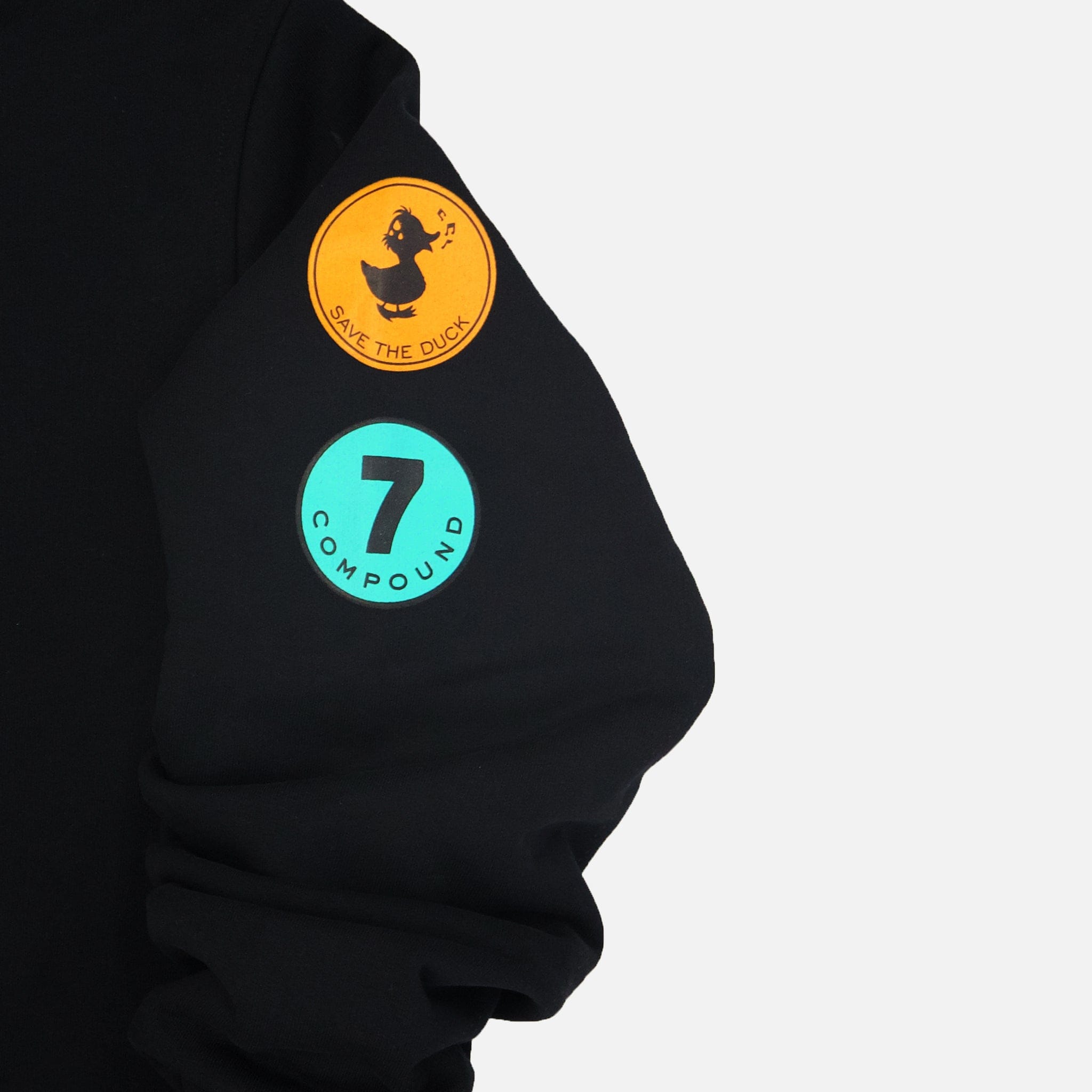 SAVE THE DUCK COMPOUND x SAVE THE DUCK 7 HOODIE - BLACK / GREY