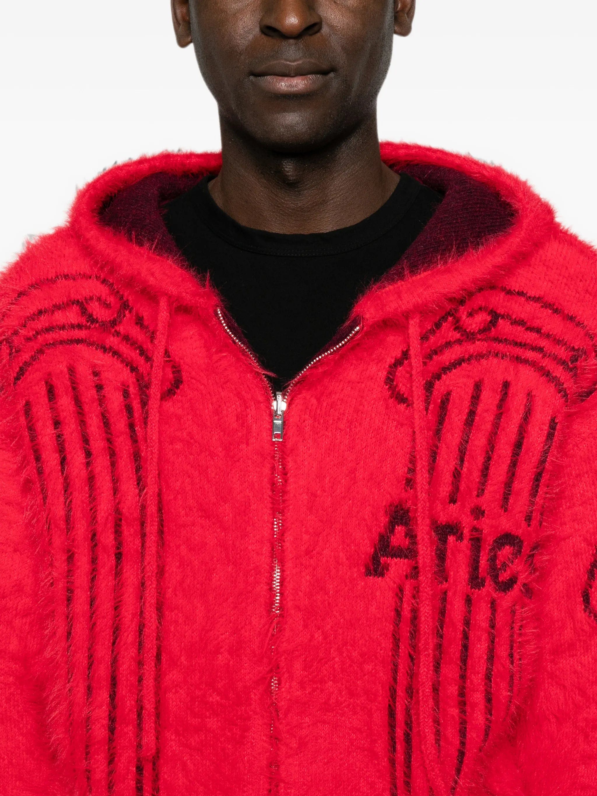 Aries column - print zip - fastening hoodie
