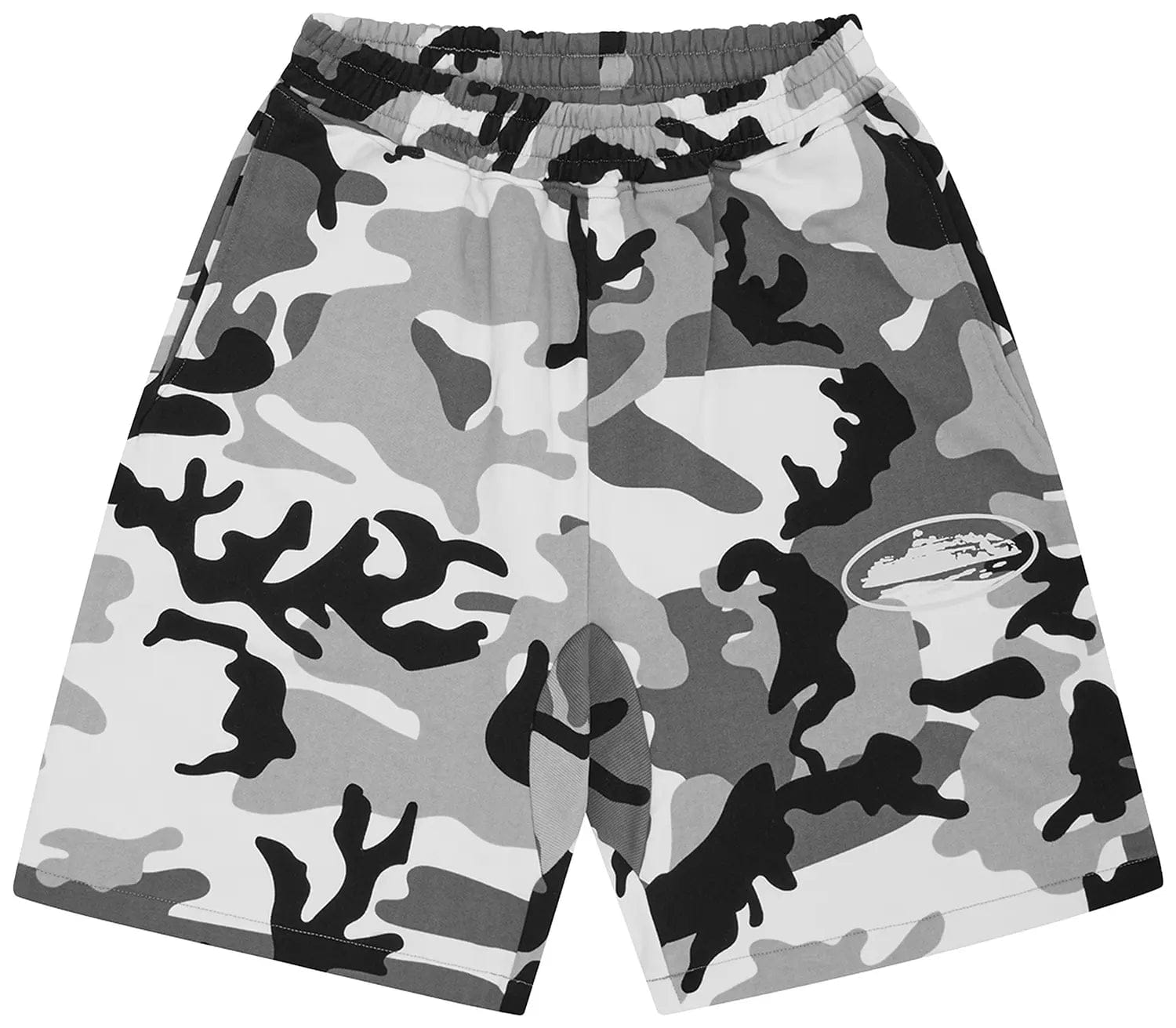 Corteiz Island Puff Print Sweatshorts Arctic Camo