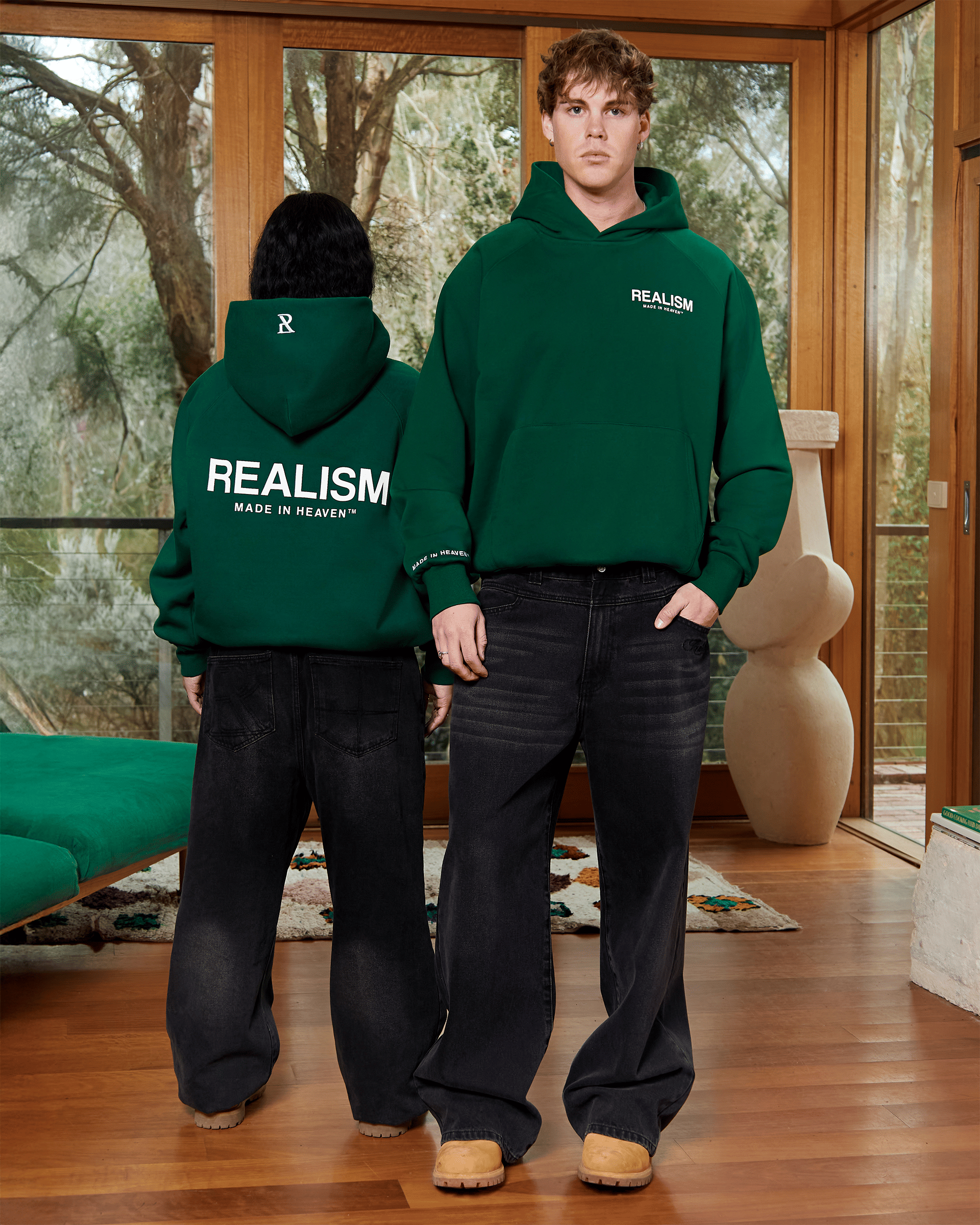 Realism SSS REALISM HEAVEN LOGO HOODIE HUNTER GREEN