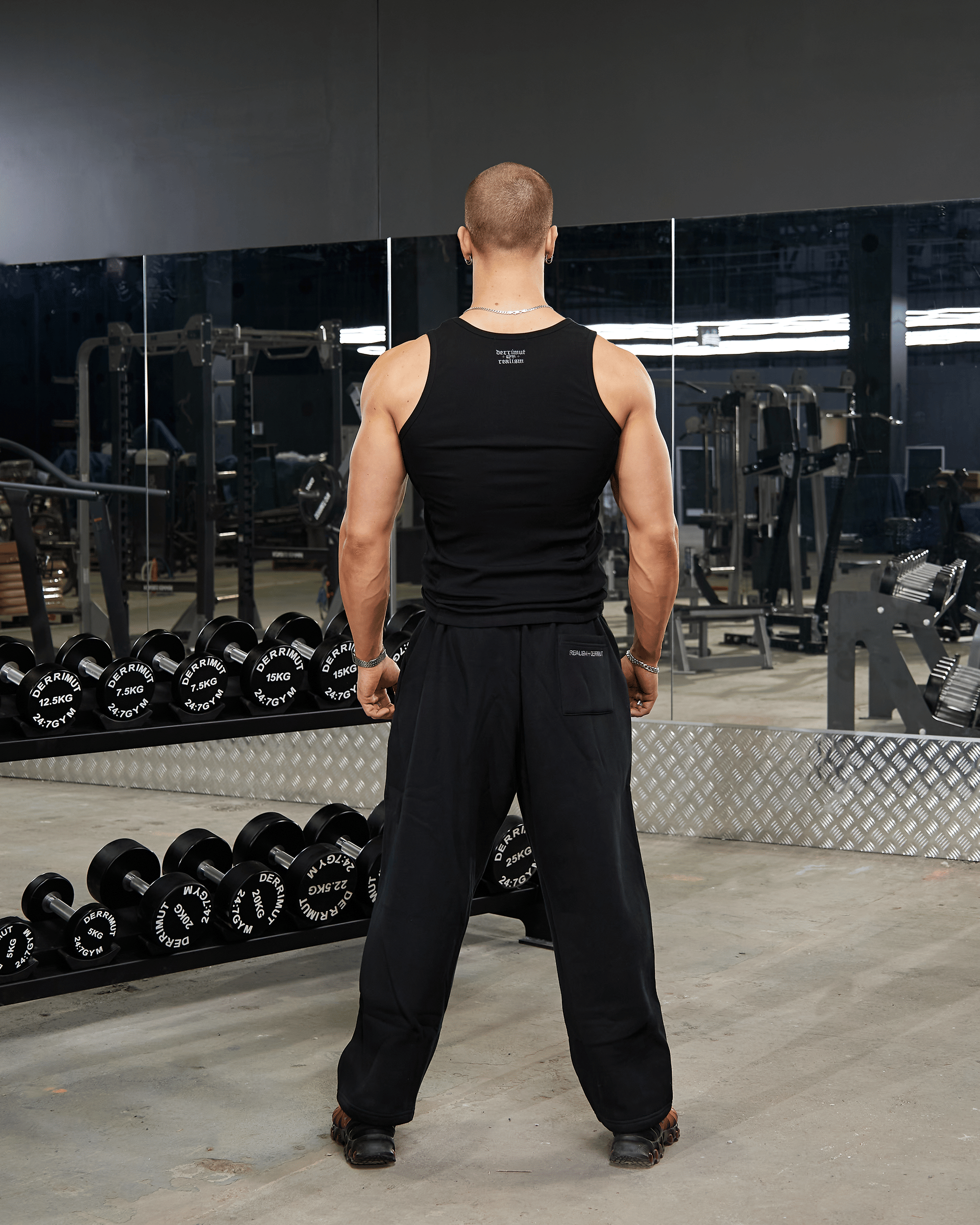 Realism SSS REALISM x DERRIMUT GYM R+D RIBBED TANK TOP BLACK