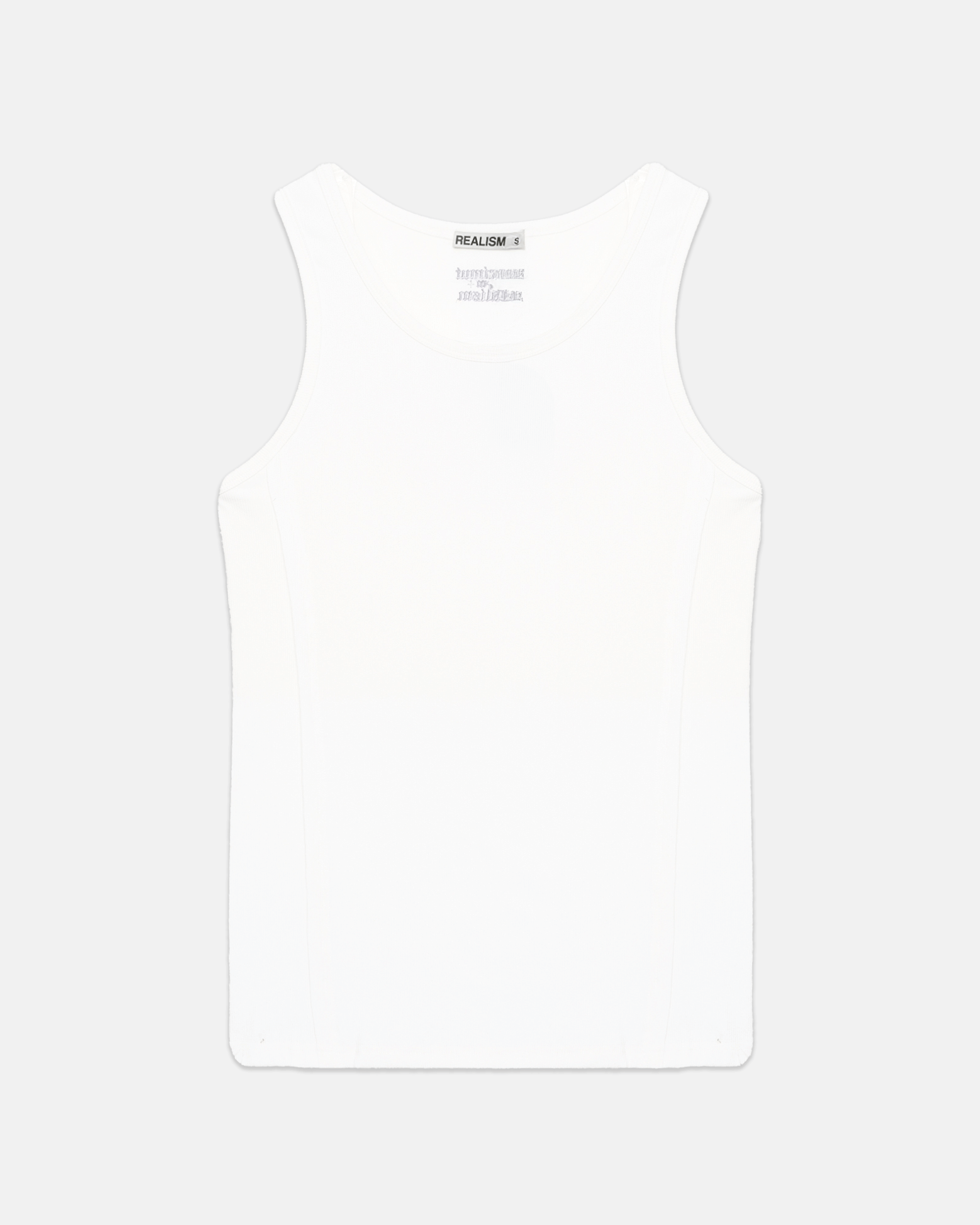 Realism SSS REALISM x DERRIMUT GYM R+D RIBBED TANK TOP WHITE