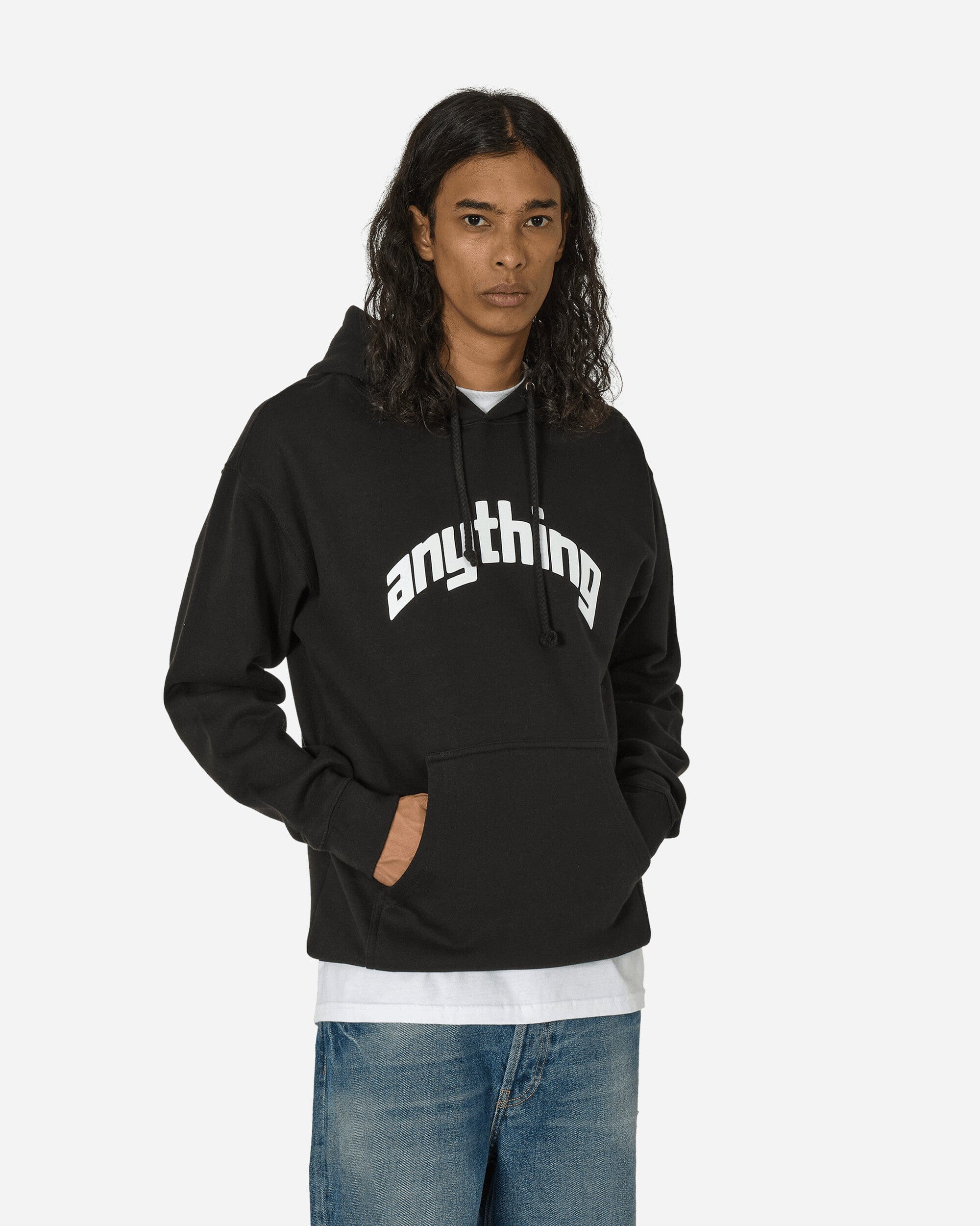 Anything Curved Logo Hoodie Black