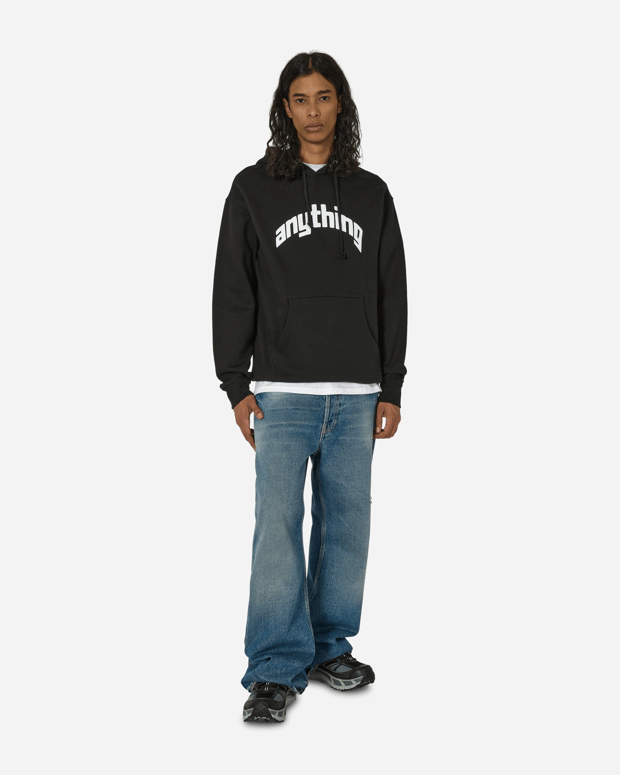 Anything Curved Logo Hoodie Black
