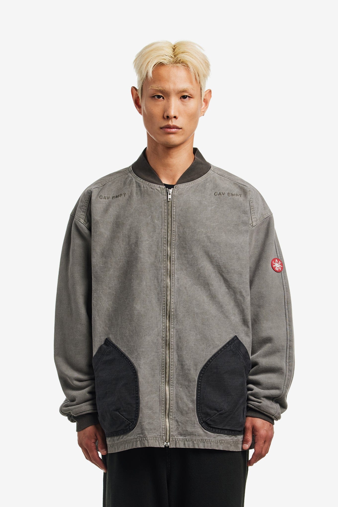 CAV EMPT OVERDYE JERSEY SLEEVE ZIP JACKET