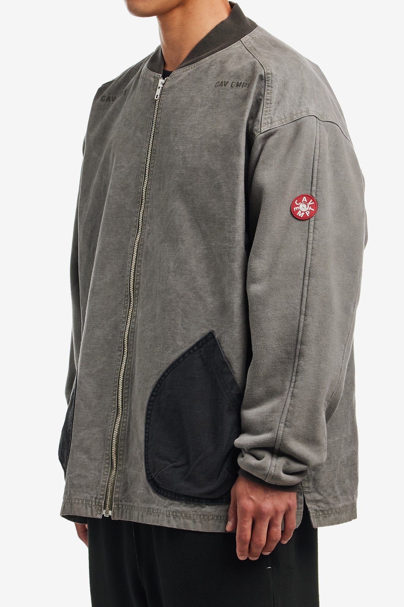 CAV EMPT OVERDYE JERSEY SLEEVE ZIP JACKET