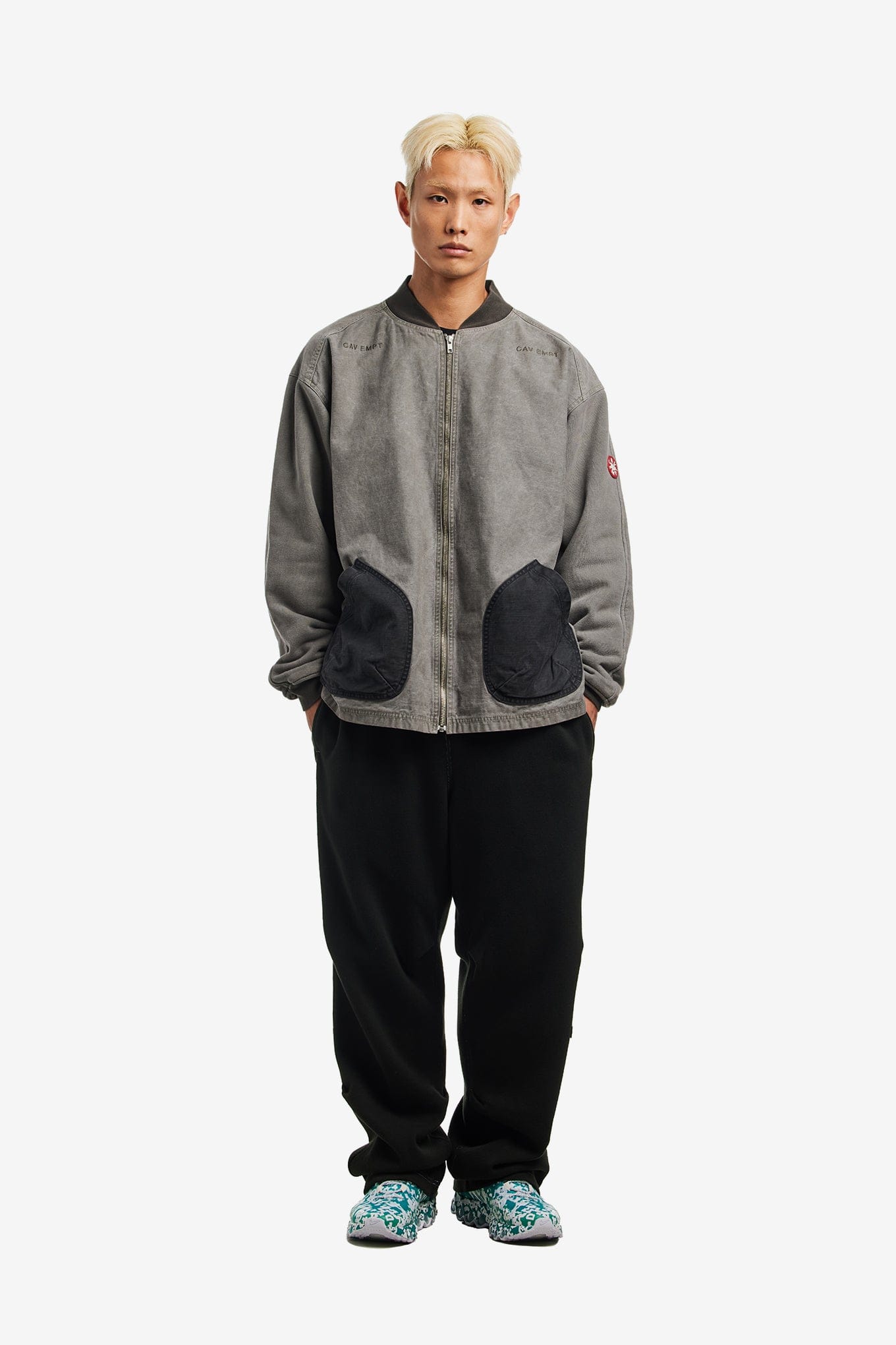 CAV EMPT OVERDYE JERSEY SLEEVE ZIP JACKET