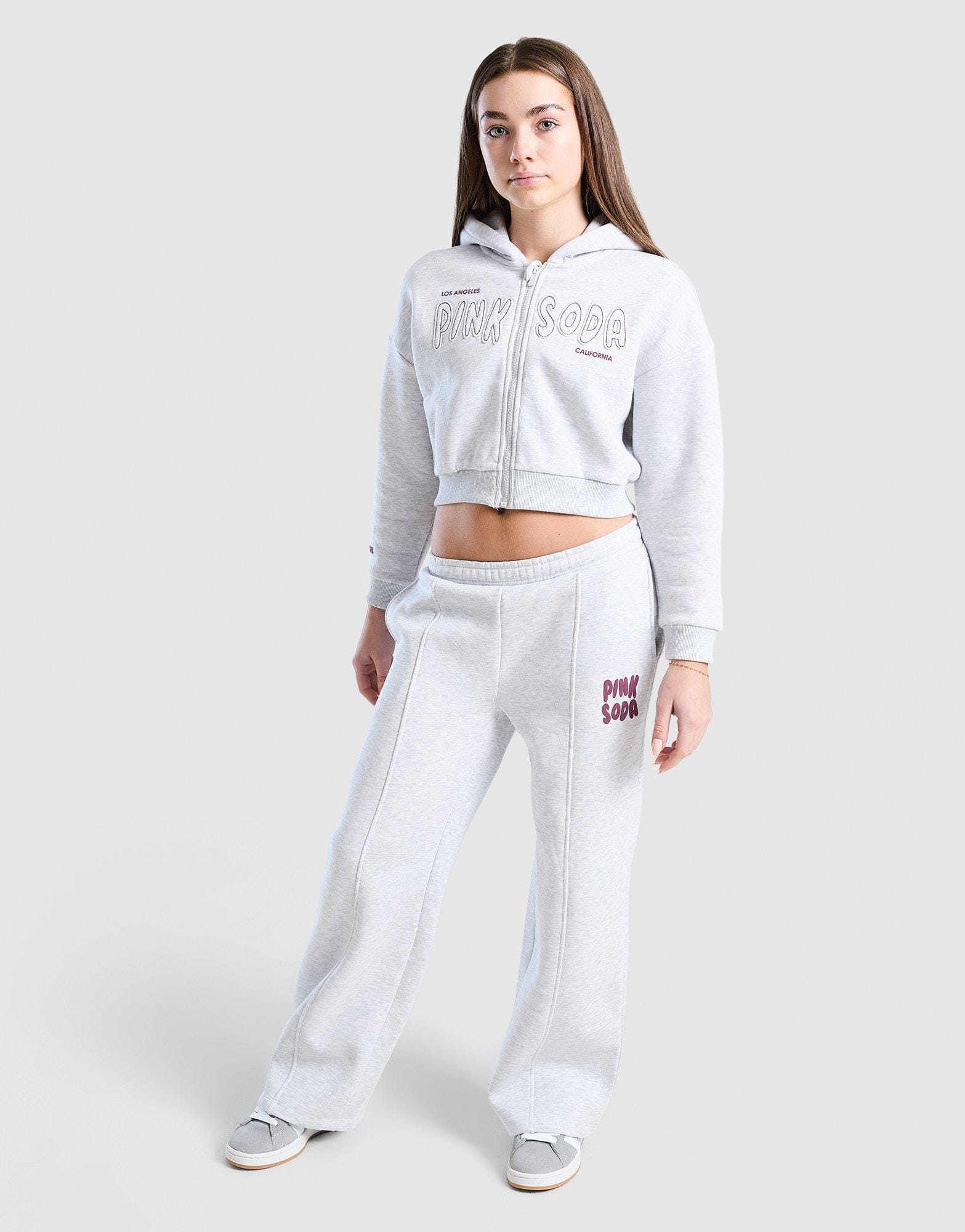 Pink Soda Sport Sage Crop Full Zip Hoodie Junior's