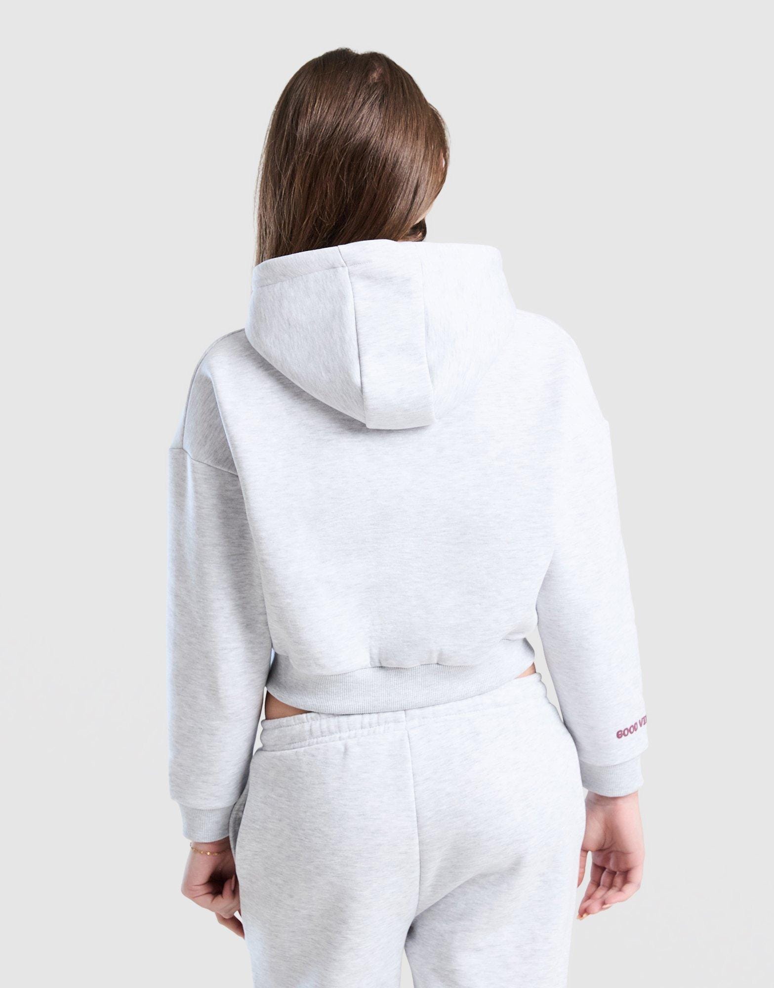 Pink Soda Sport Sage Crop Full Zip Hoodie Junior's