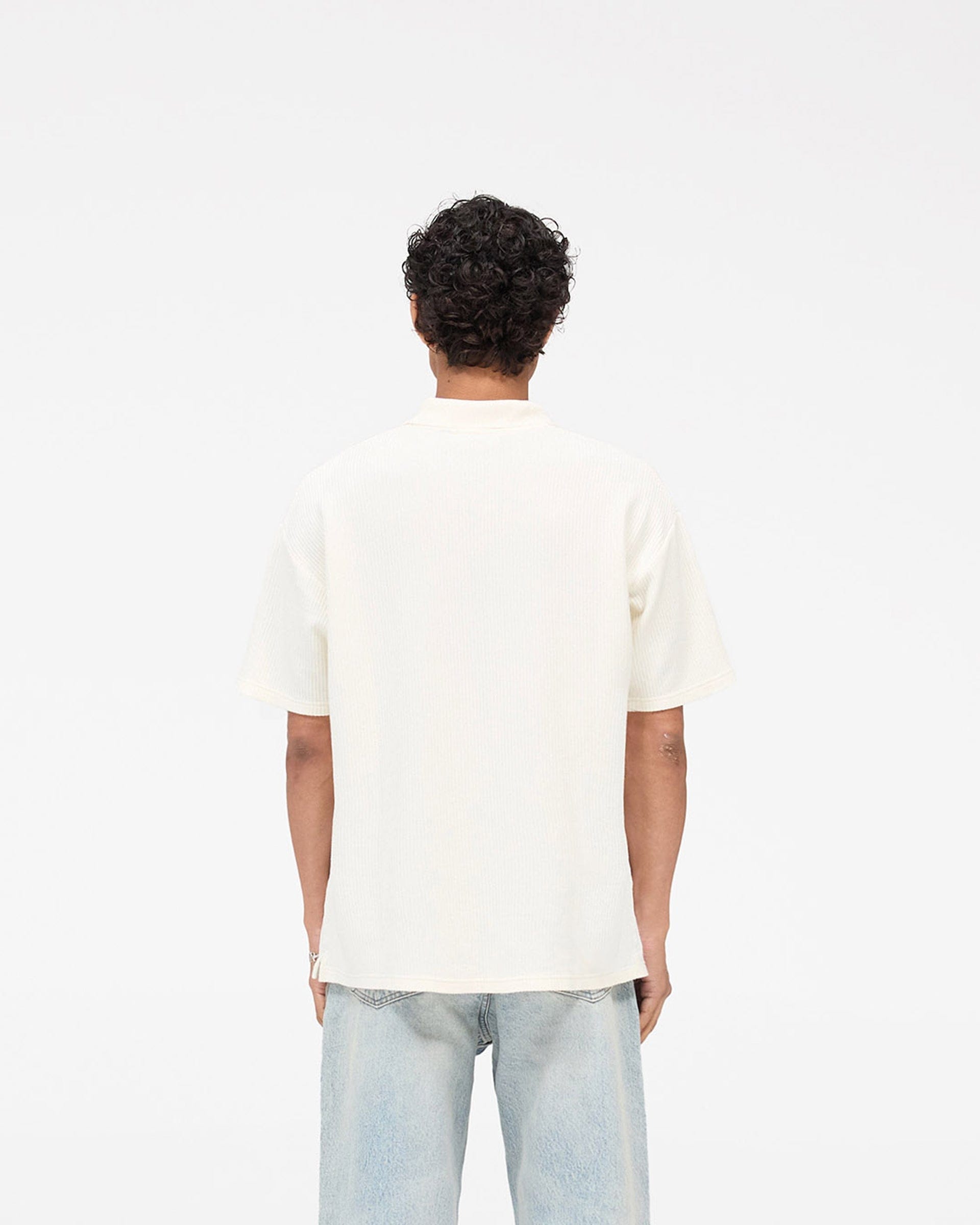 FW25 Other Ribbed Polo - Aged White