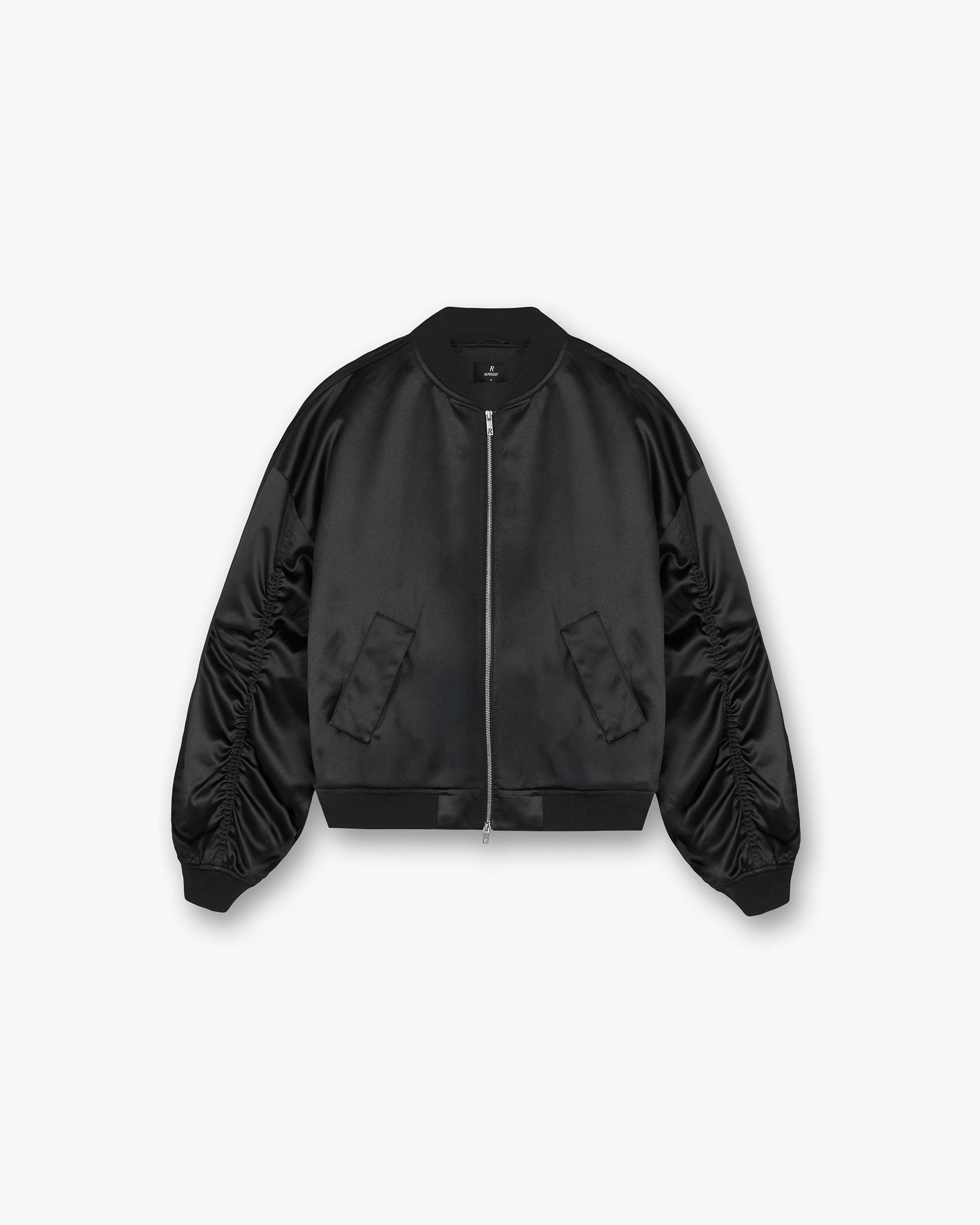 Exclusives Satin Bomber - Black
