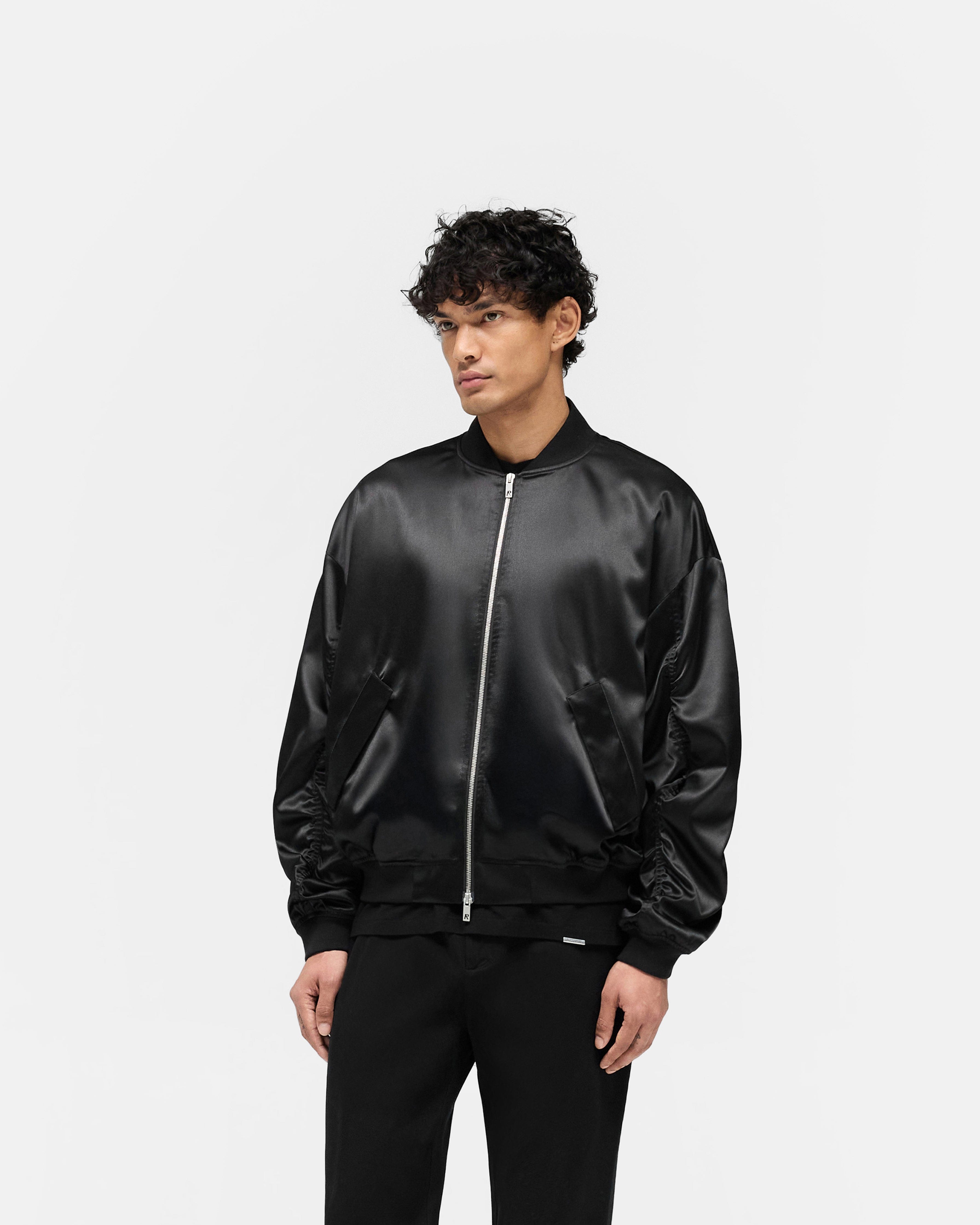 Exclusives Satin Bomber - Black