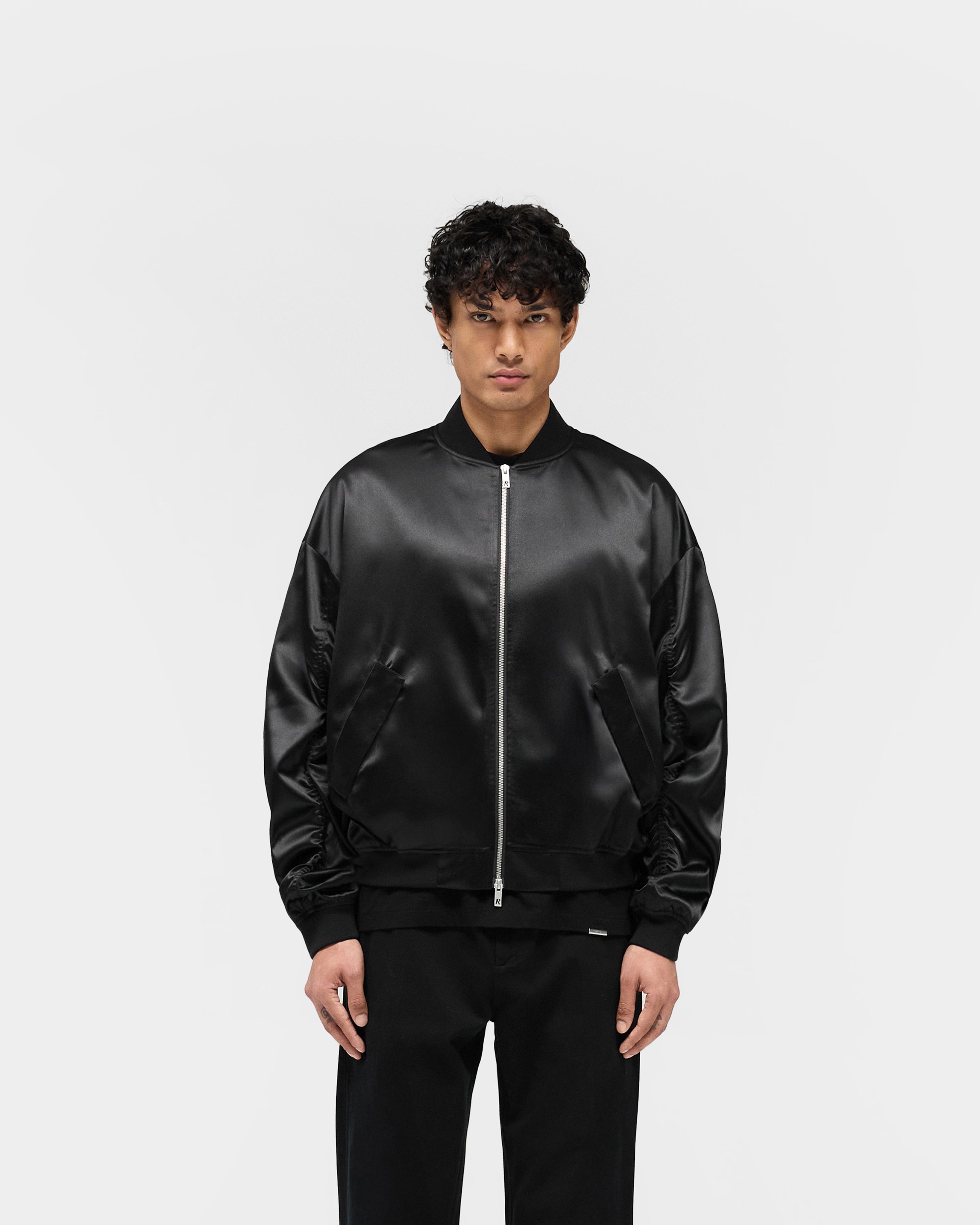 Exclusives Satin Bomber - Black