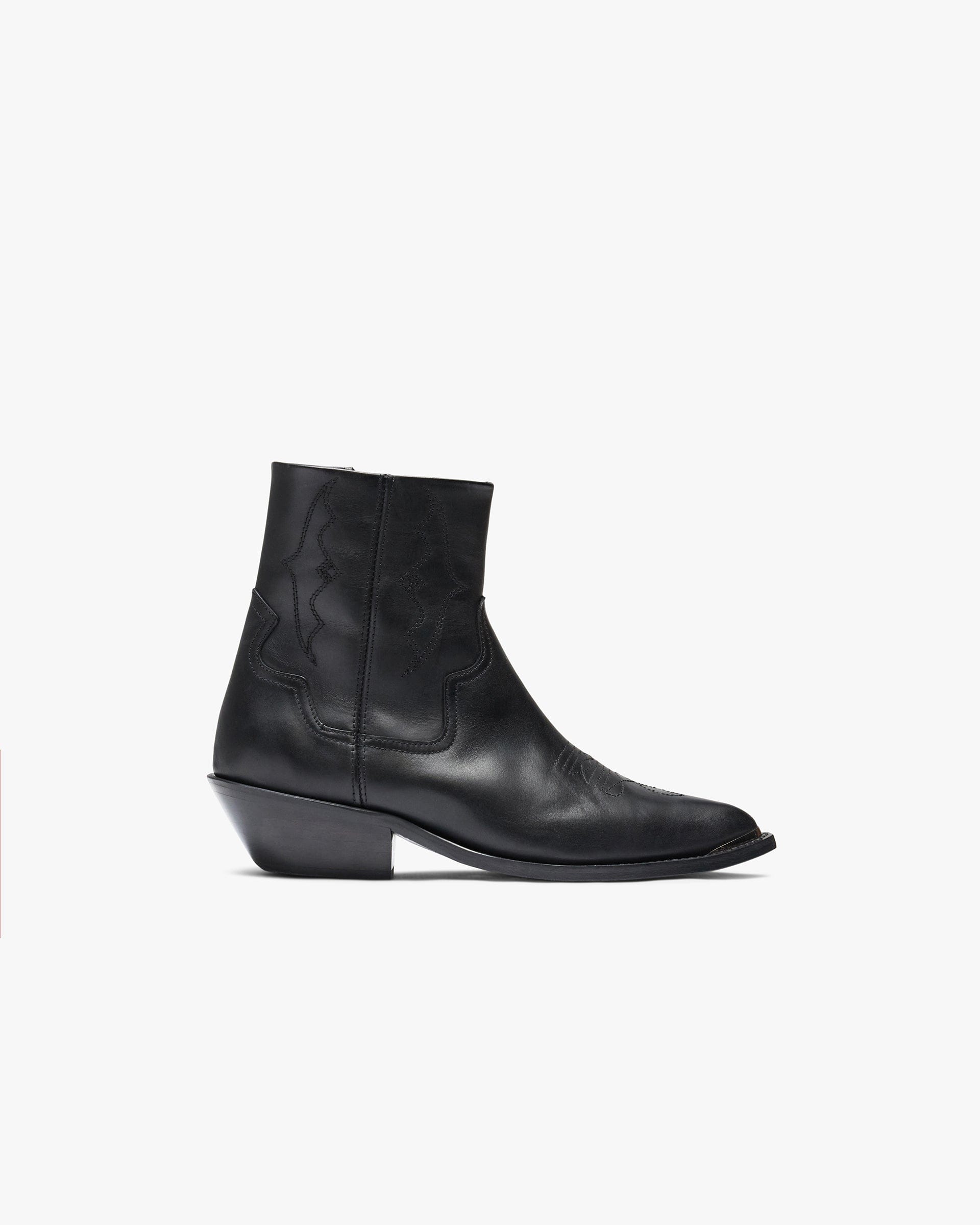 SS26 Michael Zip Boot Leather - Black