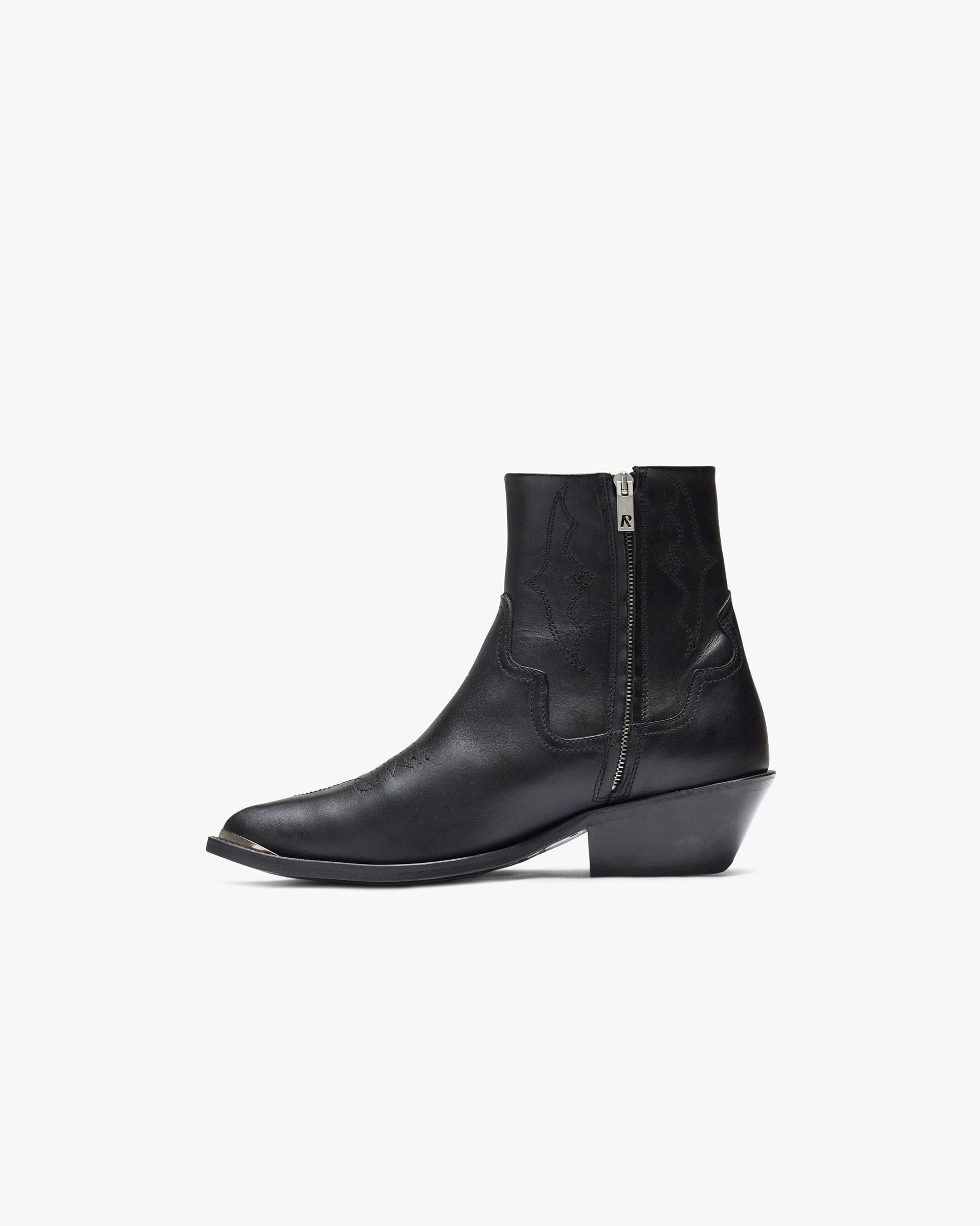 SS26 Michael Zip Boot Leather - Black