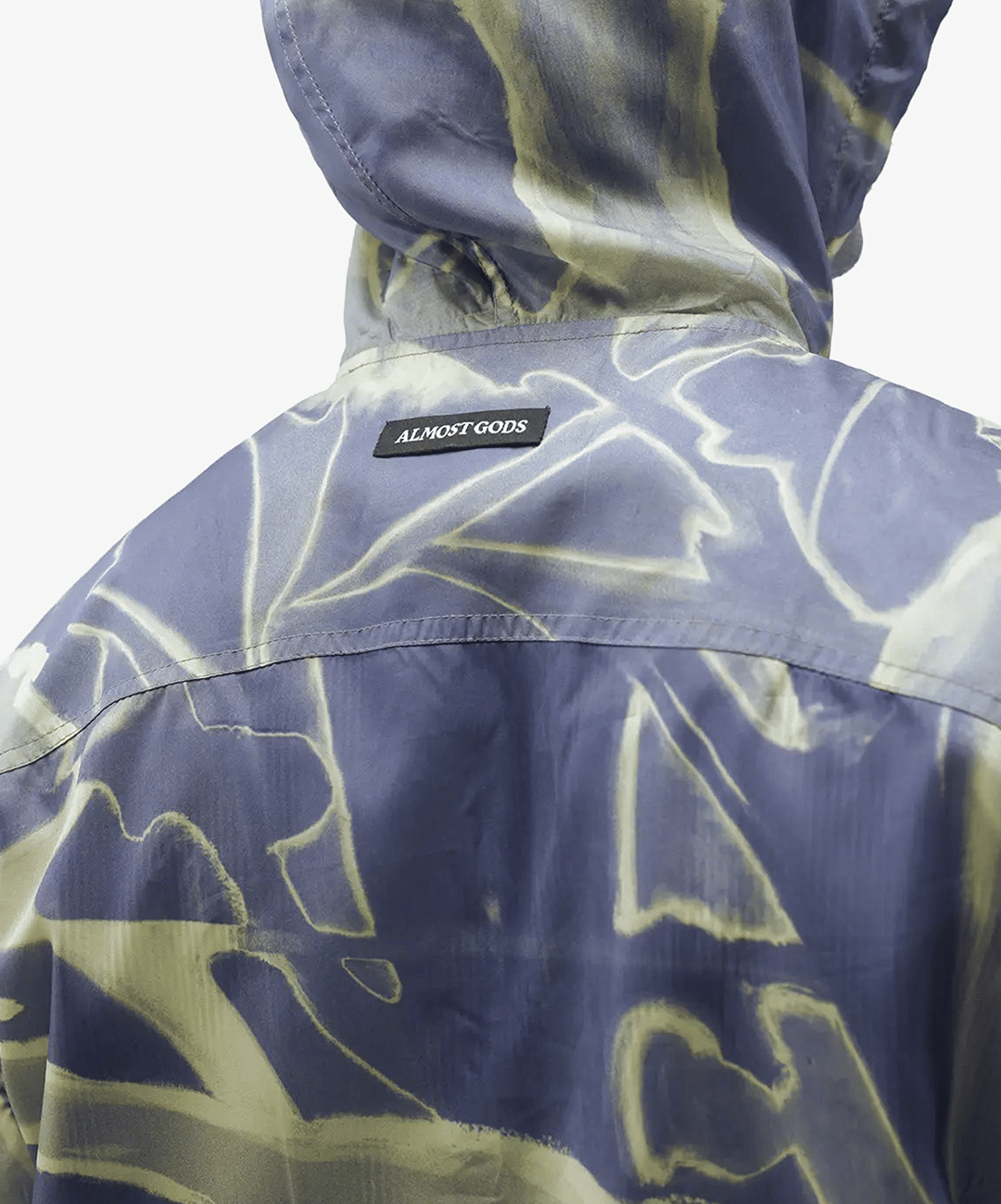 ALMOST GODS | FELT THORN BLOOM RELAXED WINDBREAKER JACKET { NAVY