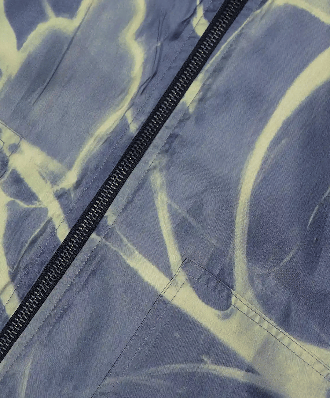 ALMOST GODS | FELT THORN BLOOM RELAXED WINDBREAKER JACKET { NAVY
