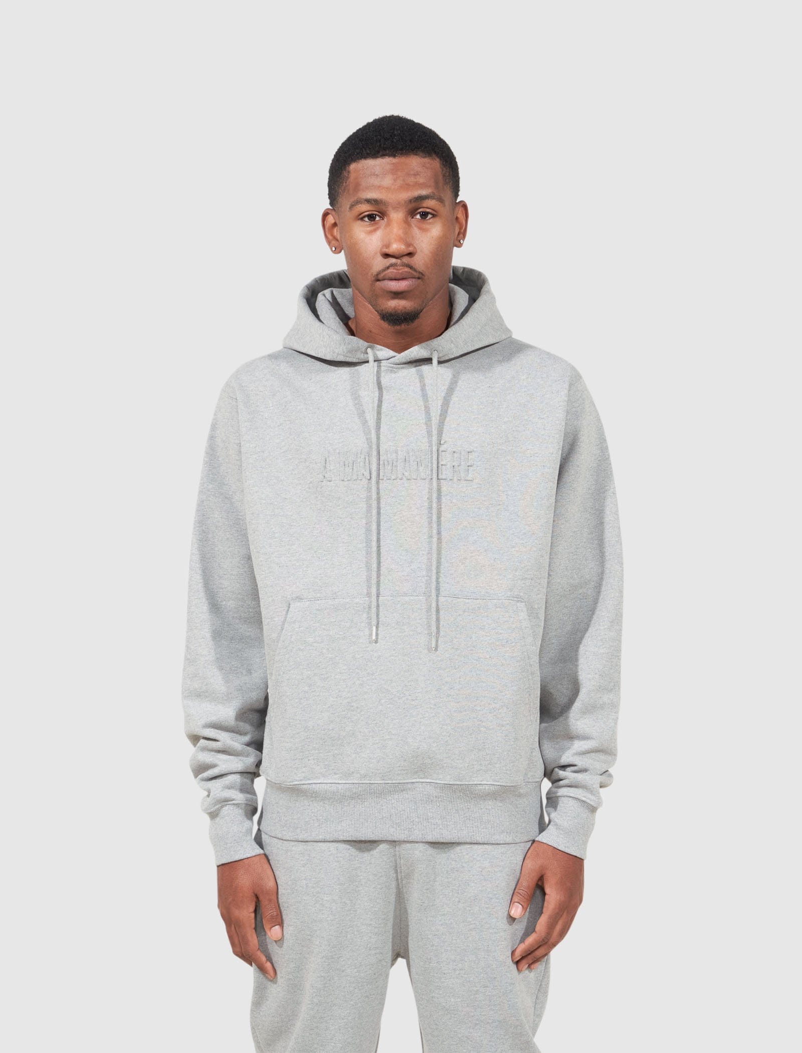 A MA Maniére CONTRAST STITCH HOODIE