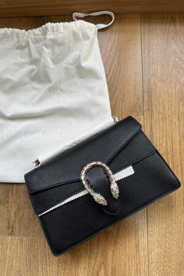 Brand New Gucci Black Dionysus Medium Shoulder Bag