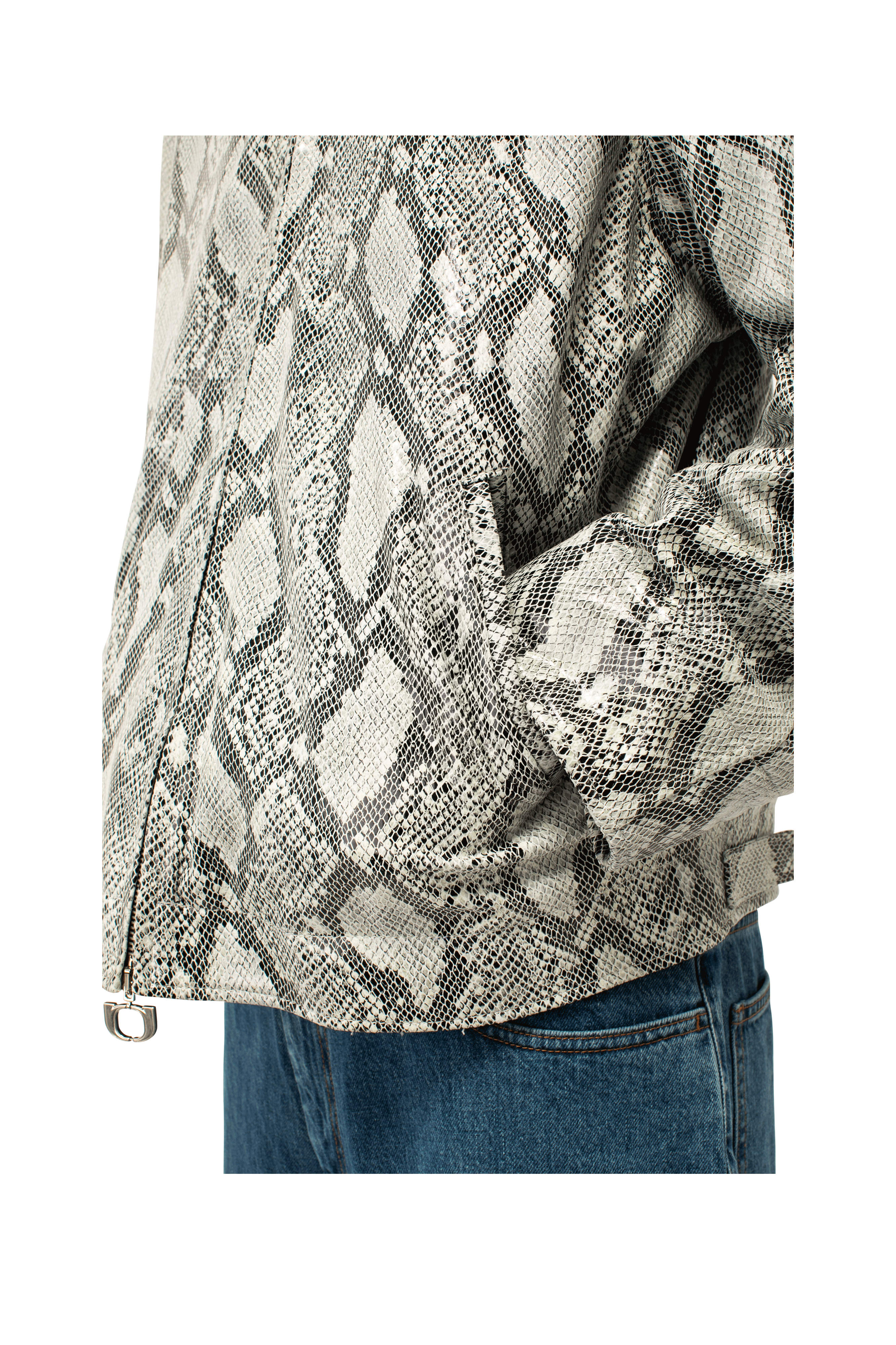 One Block Down Snakeskin Leather Jacket