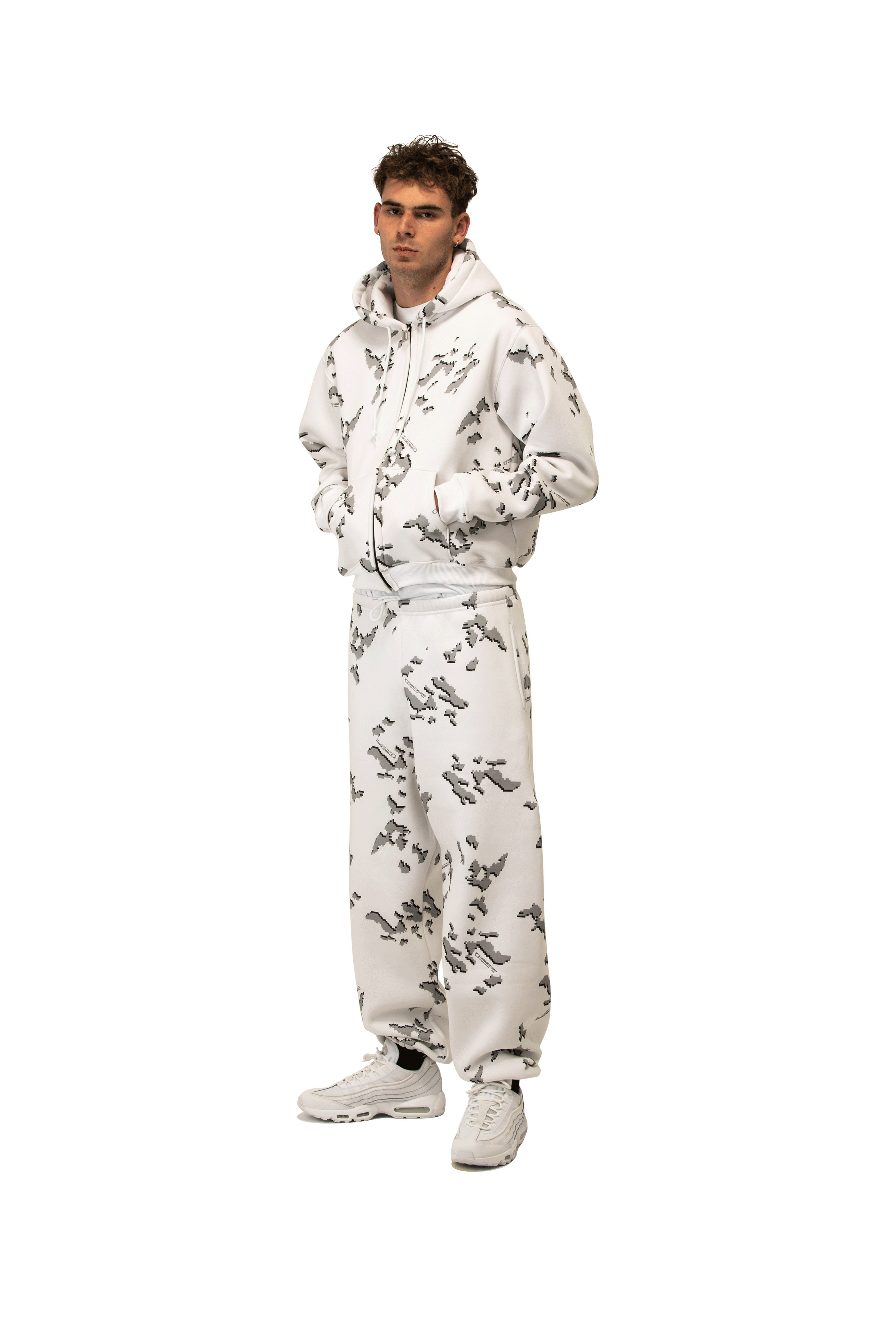 One Block Down Artic Digi Camo Zipped Hoodie