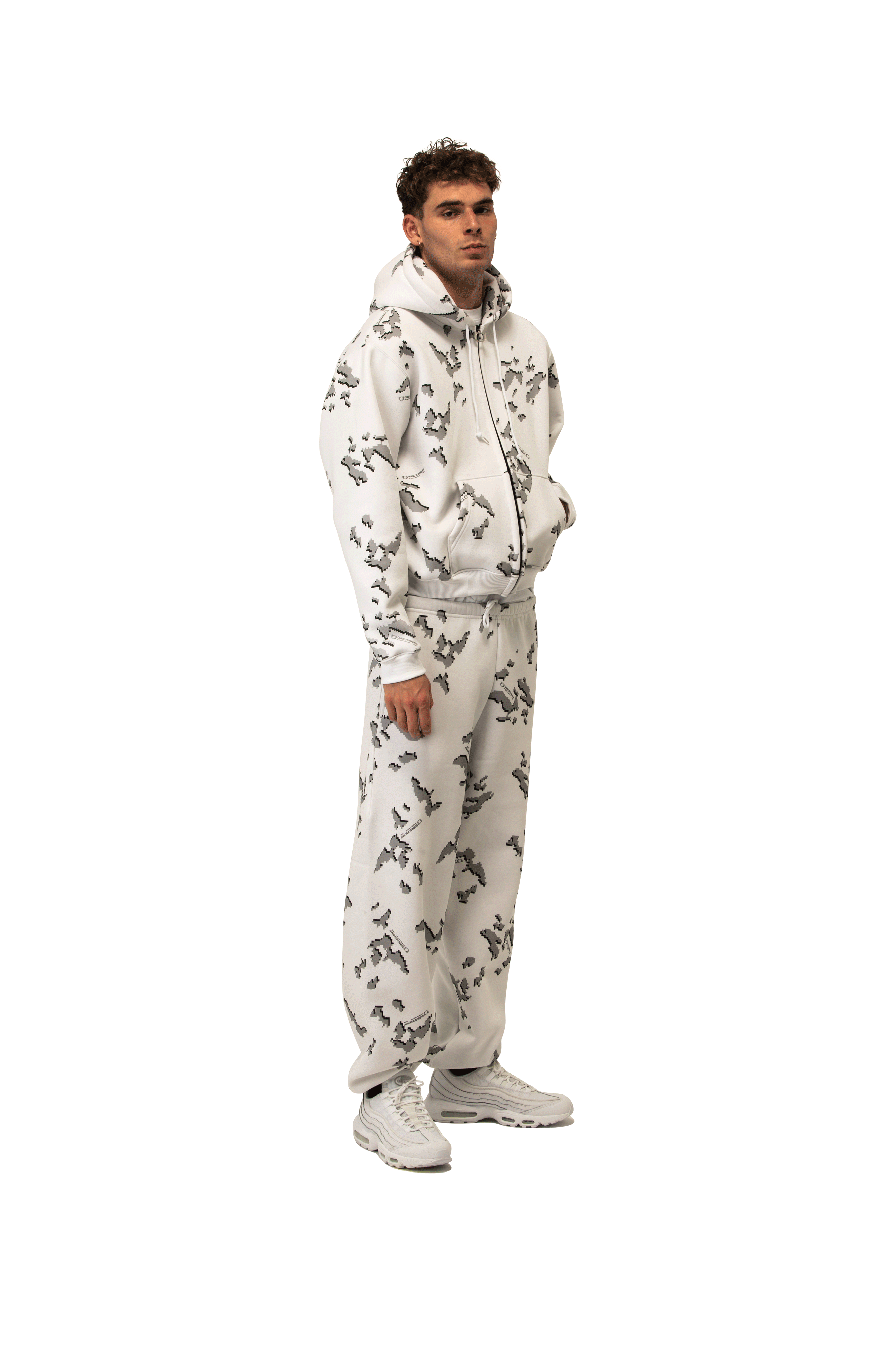 One Block Down Artic Digi Camo Zipped Hoodie