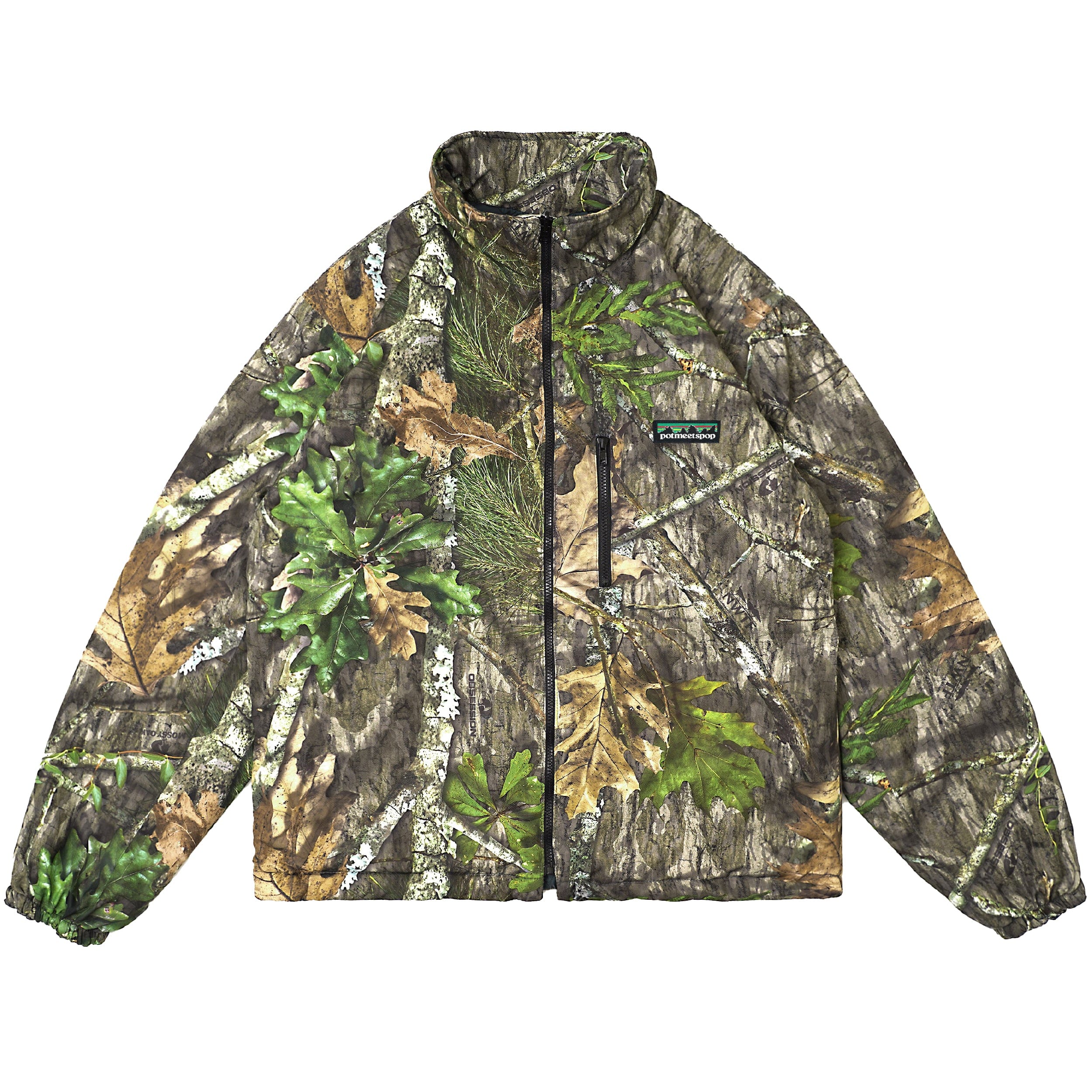 Pot Meets Pop Puff Puff Puffer Jacket Jacket - Real Camo
