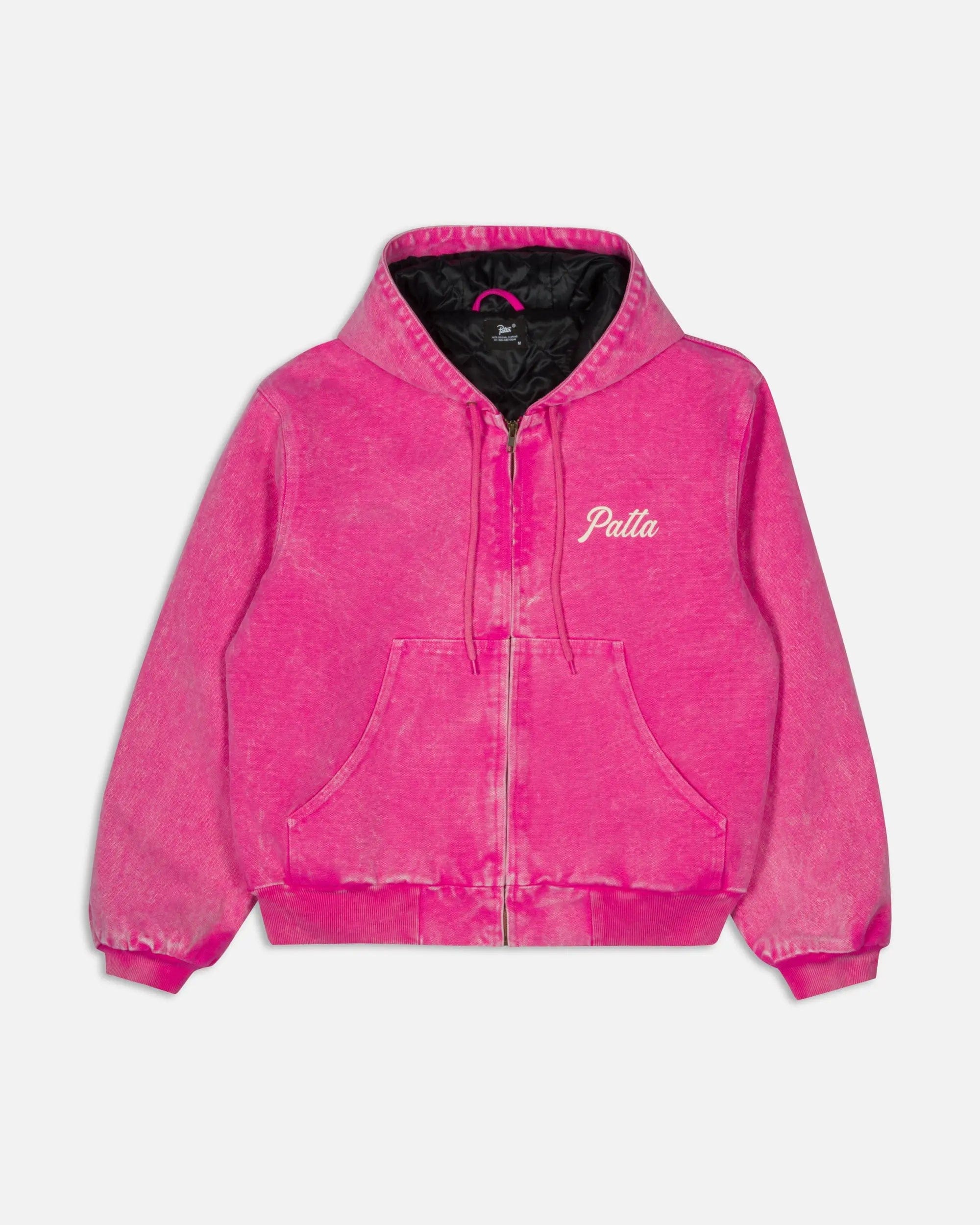 Purple Patta Peace Canvas Hooded Jacket (Fuchsia Purple)