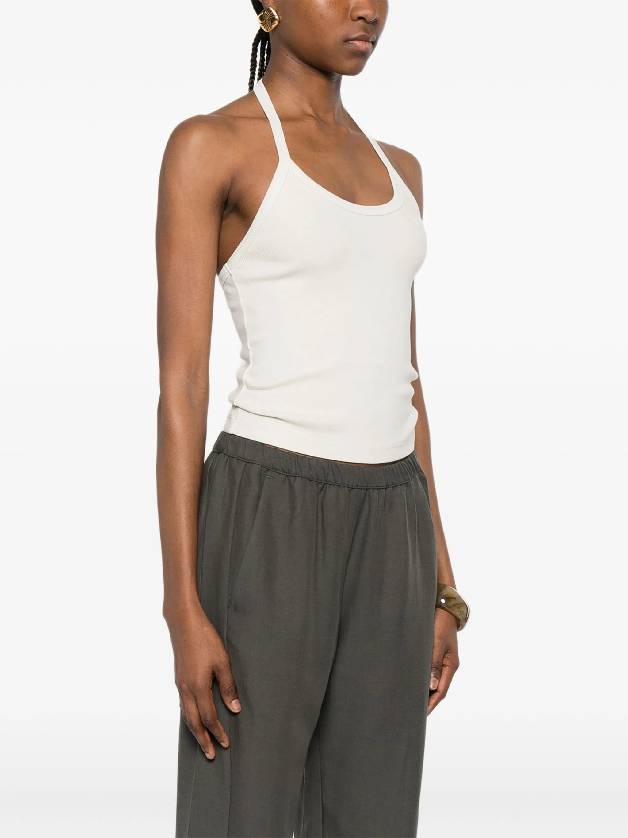 Enza Costa halter - neck ribbed tank top