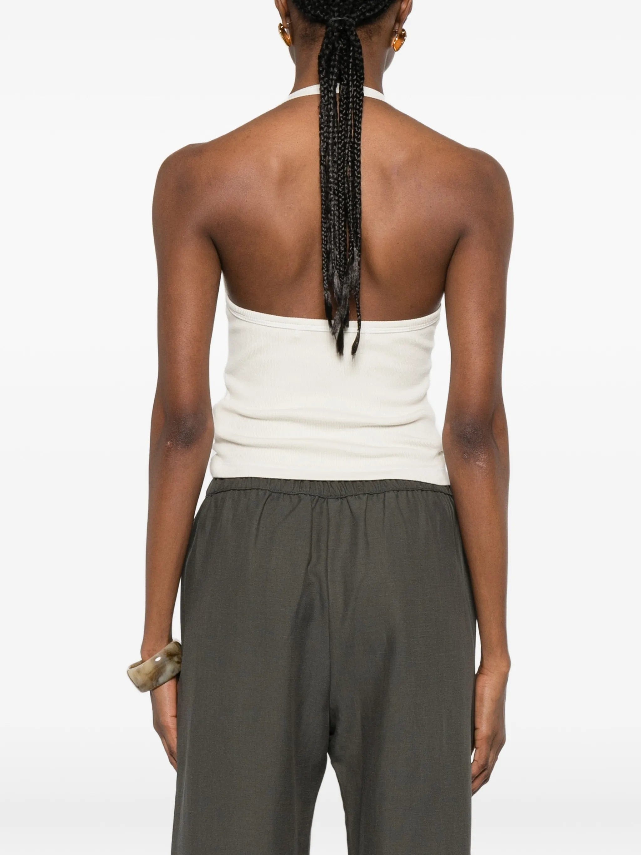 Enza Costa halter - neck ribbed tank top