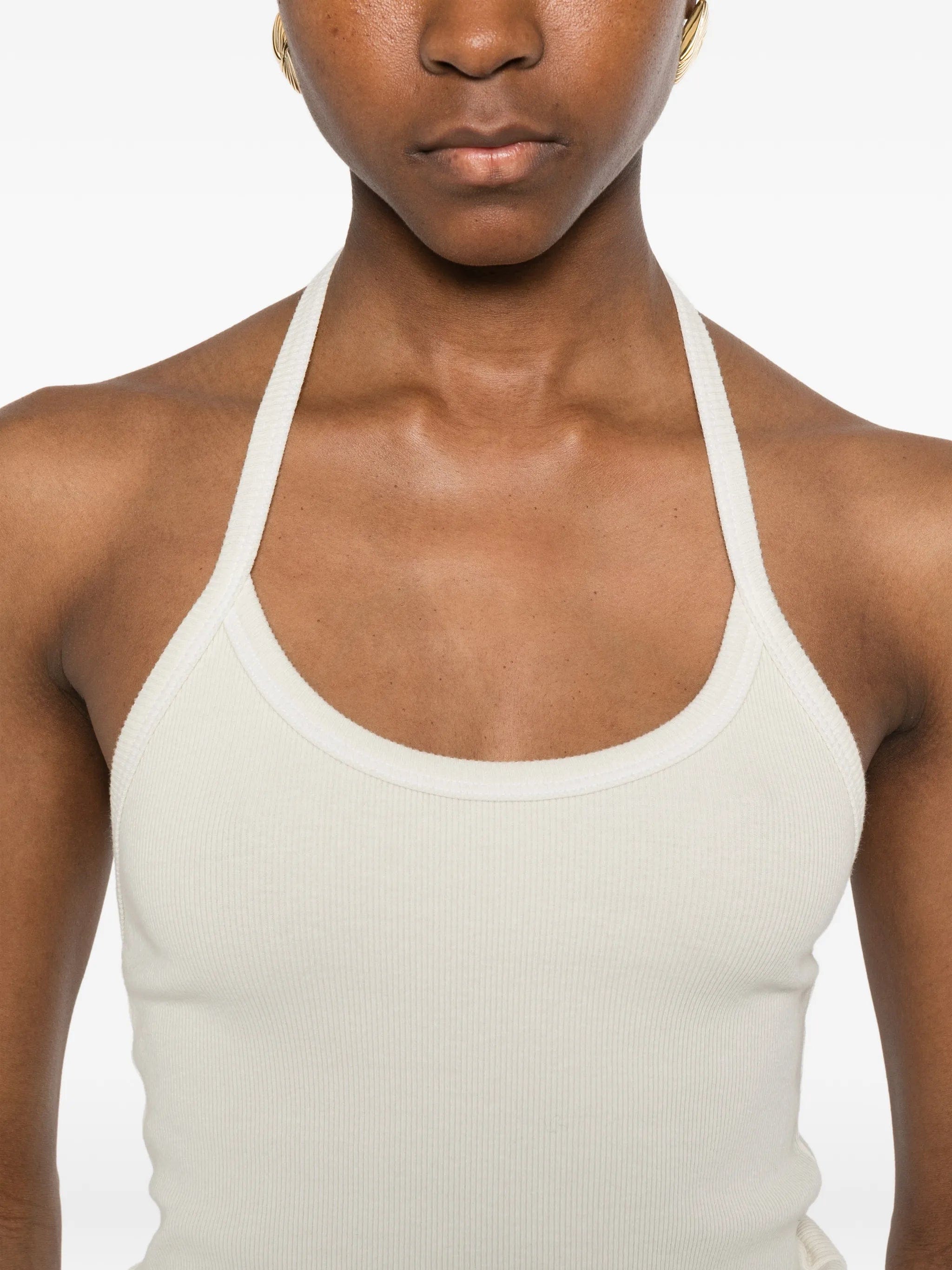 Enza Costa halter - neck ribbed tank top