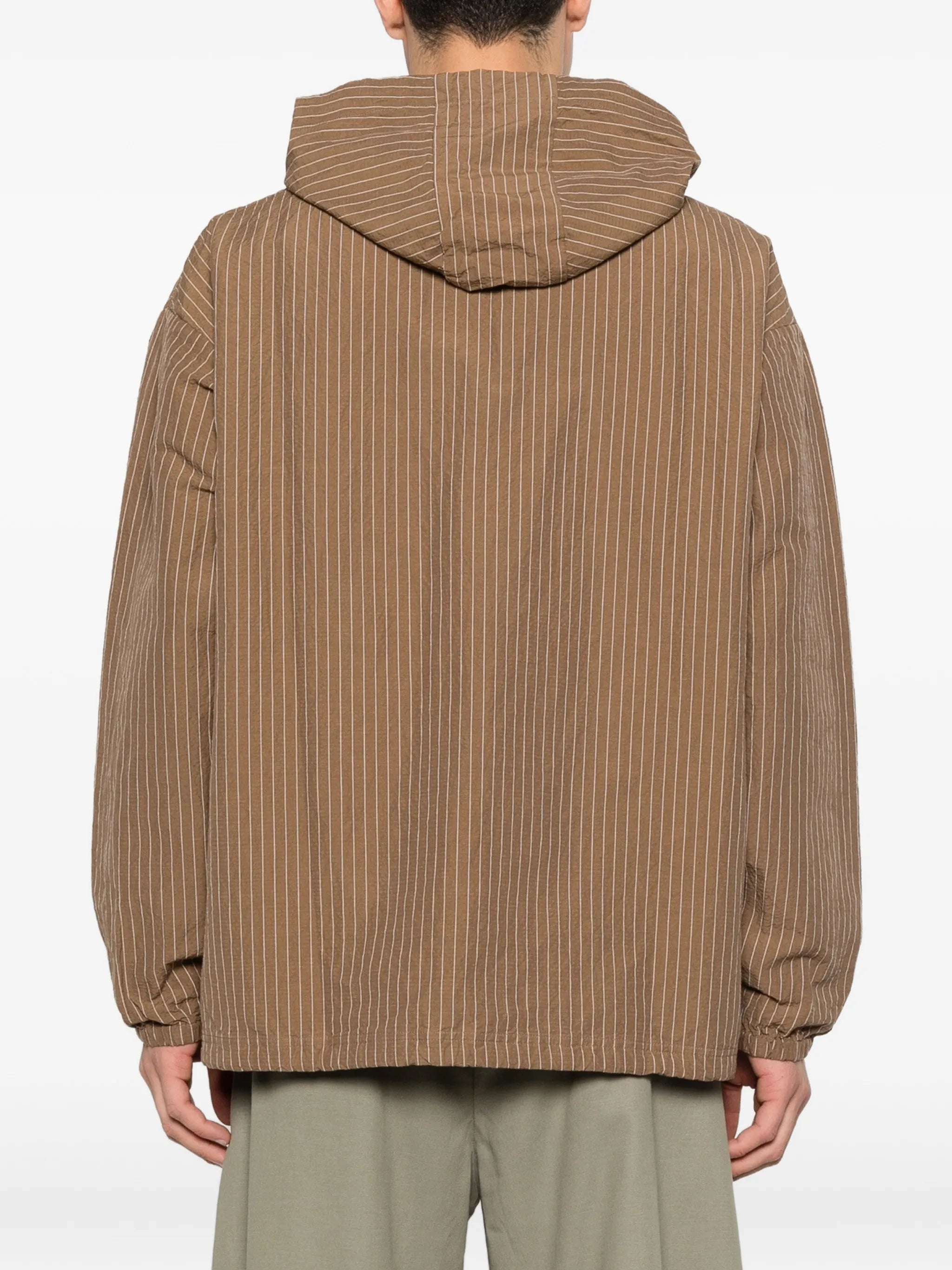 A Kind of Guise stripe - pattern hooded shirt jacket