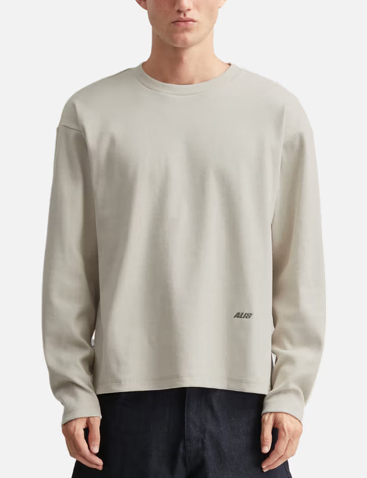 ALIS Joshua Long Sleeve In Rib With Back Print