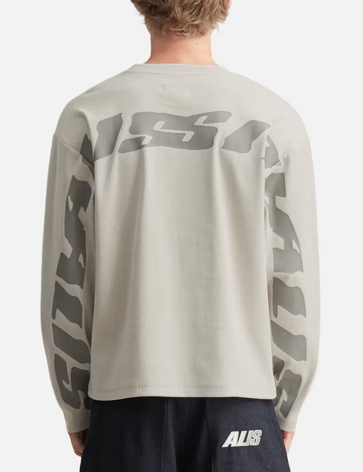 ALIS Joshua Long Sleeve In Rib With Back Print