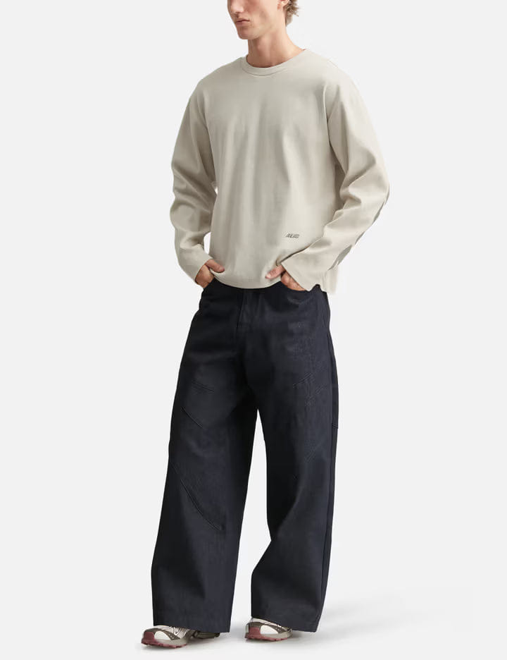 ALIS Joshua Long Sleeve In Rib With Back Print
