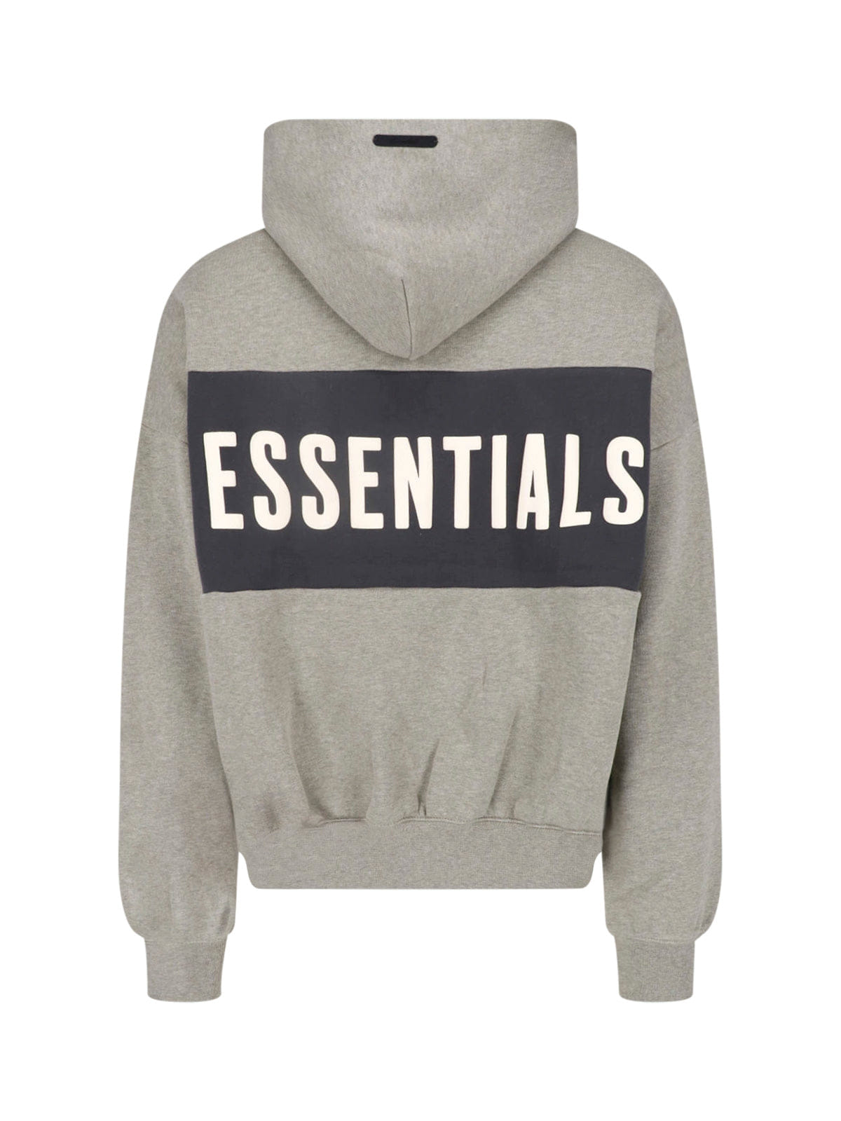 Logo Grey Cotton Contrast Logo Hoodie