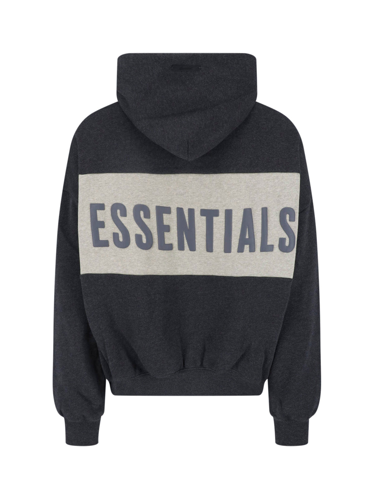 Logo Dark Grey Cotton Contrast Logo Hoodie