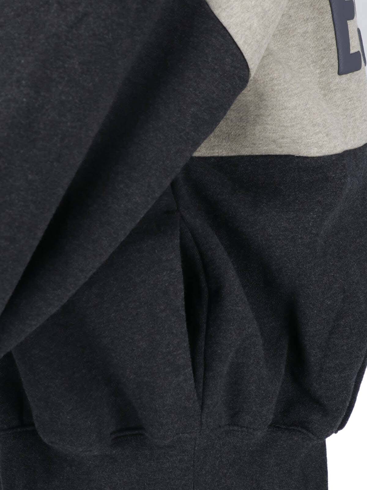 Logo Dark Grey Cotton Contrast Logo Hoodie