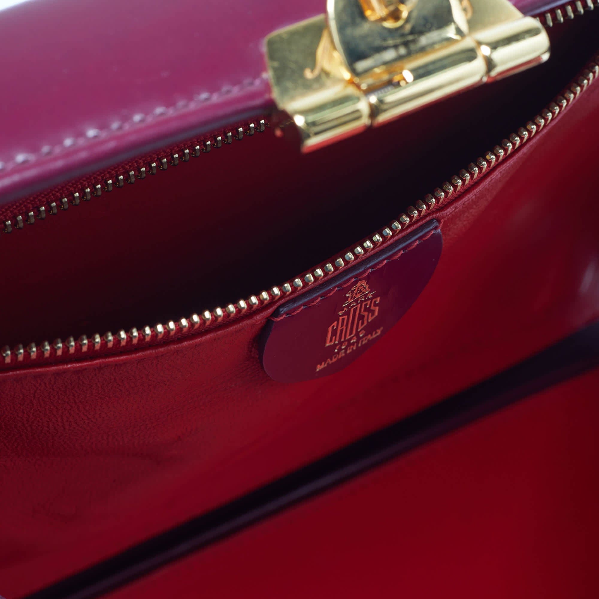 Purple Mark Cross Grace Box Purple Leather Bag