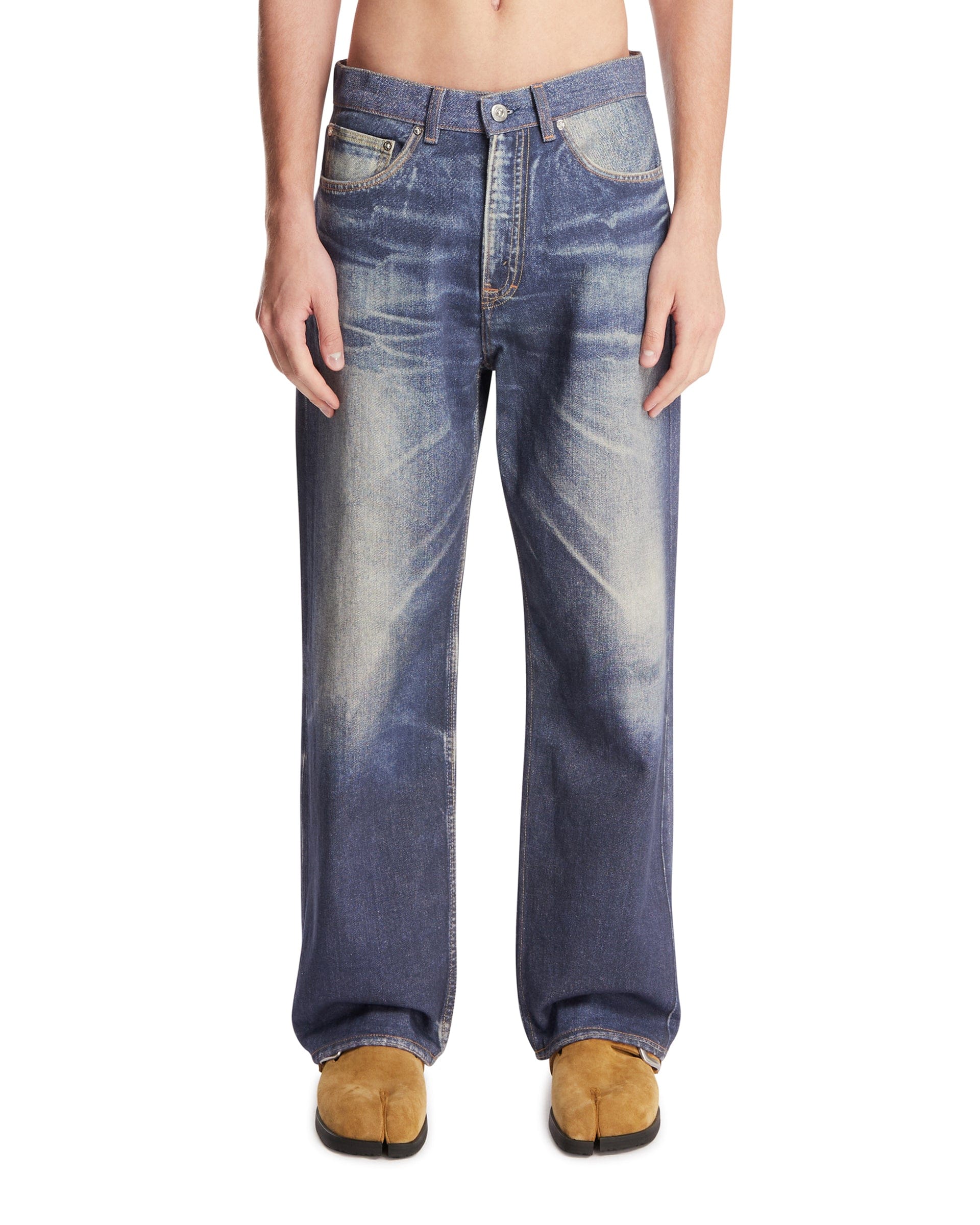 OUR Legacy Jeans Azure Print Third Cut Blu