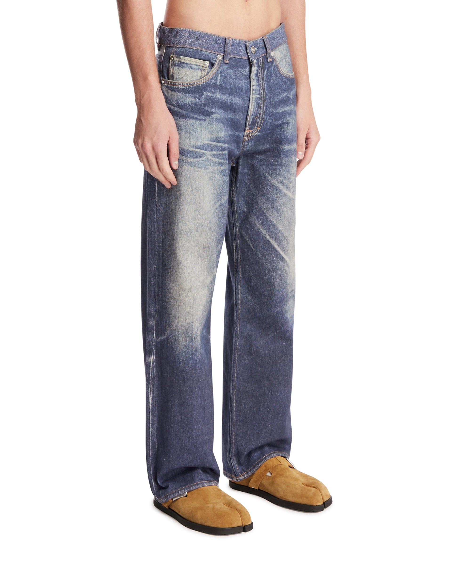 OUR Legacy Jeans Azure Print Third Cut Blu