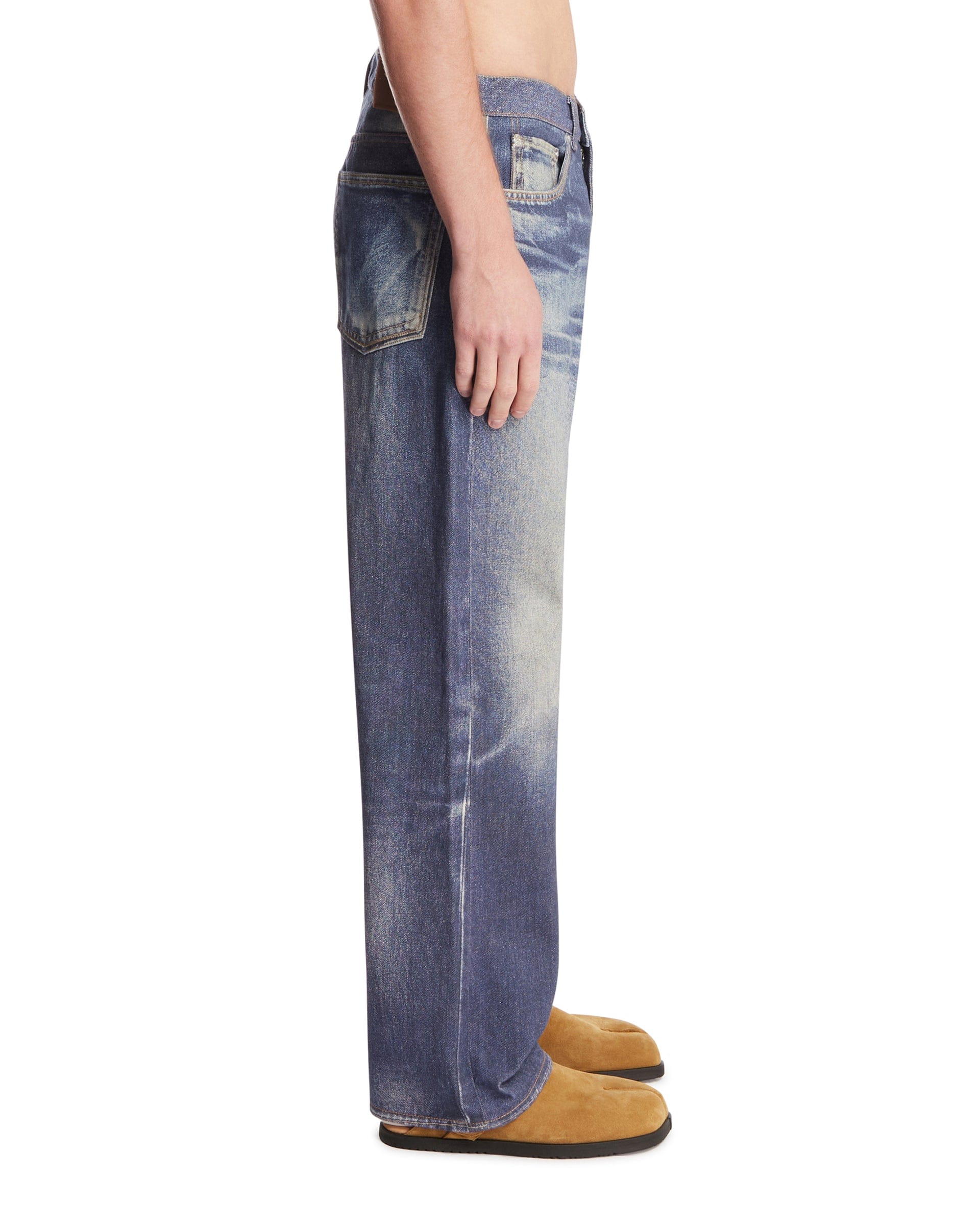 OUR Legacy Jeans Azure Print Third Cut Blu