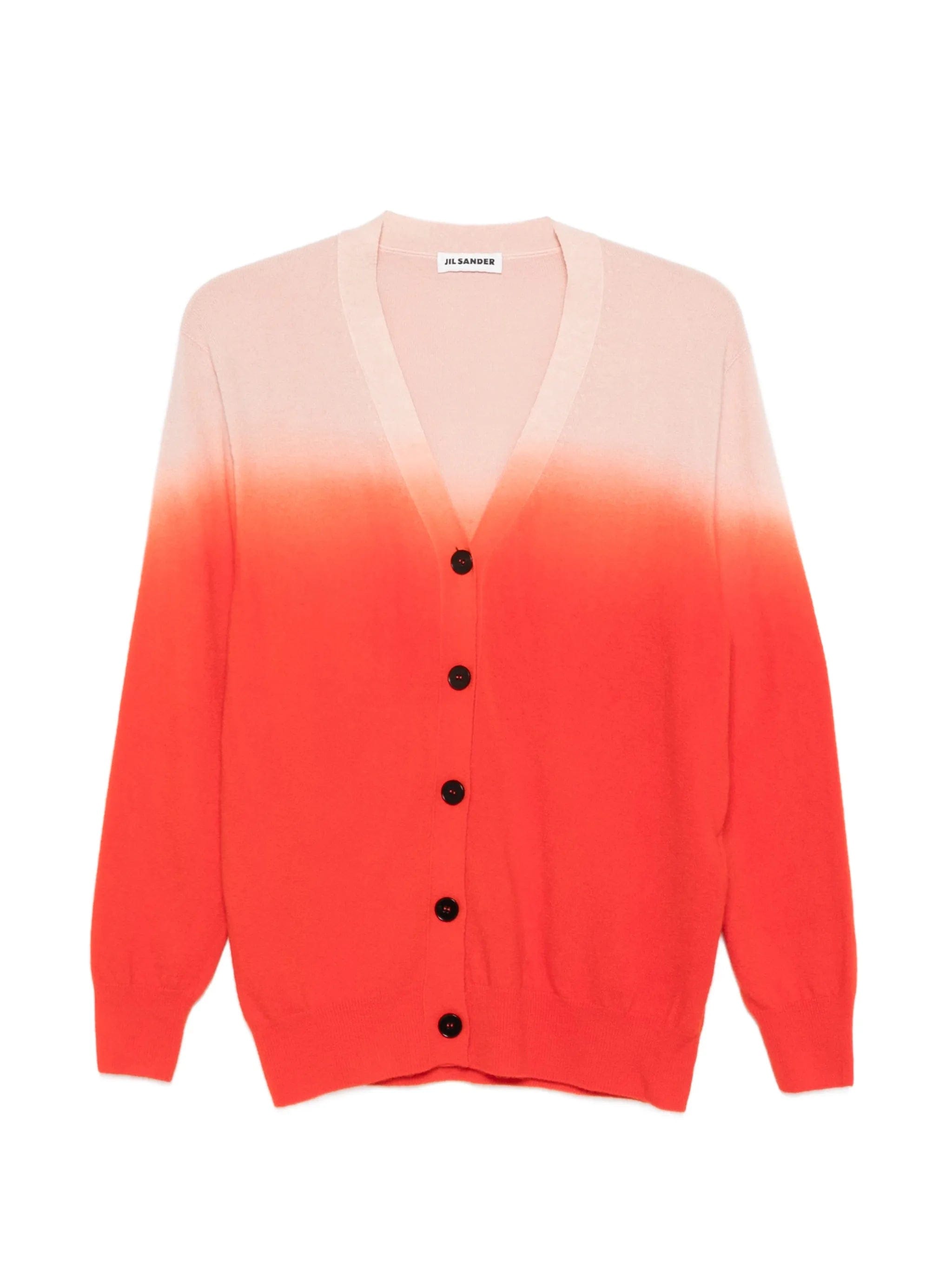 Jil Sander V - neck gradient buttoned cardigan
