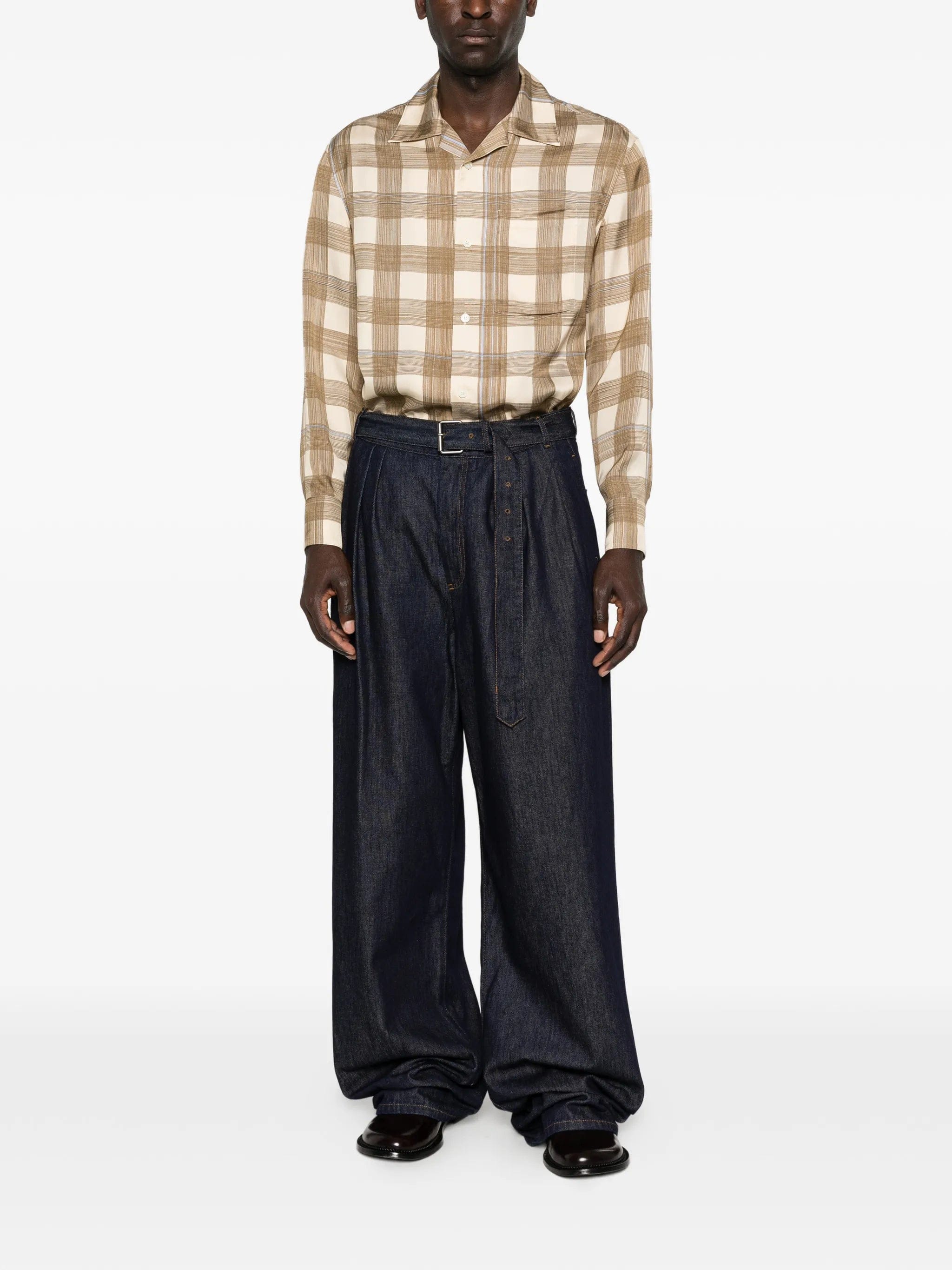 Jil Sander check - print shirt
