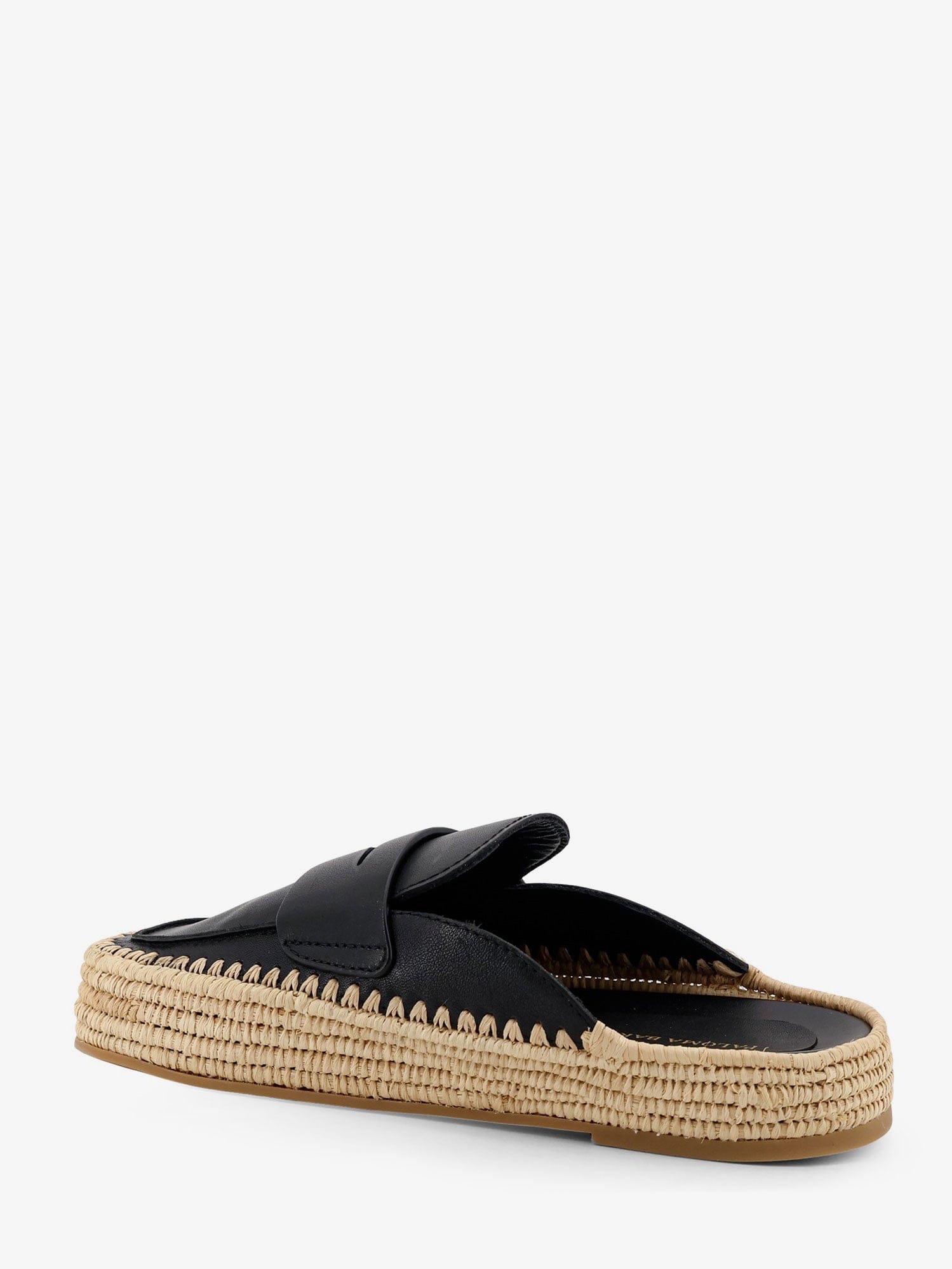 Paloma Barcelo' Belinda leather and raffia sandals