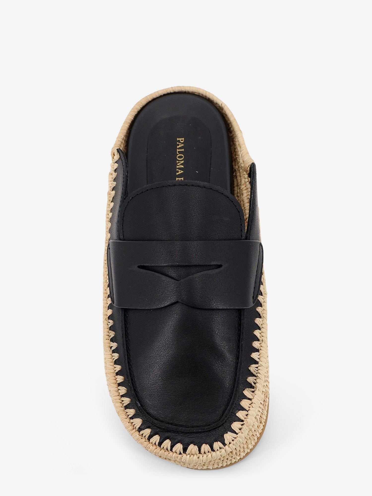 Paloma Barcelo' Belinda leather and raffia sandals