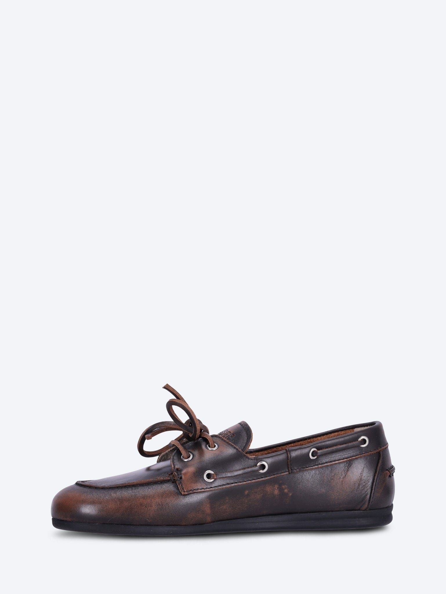 POSA Boat brushed leather loafers