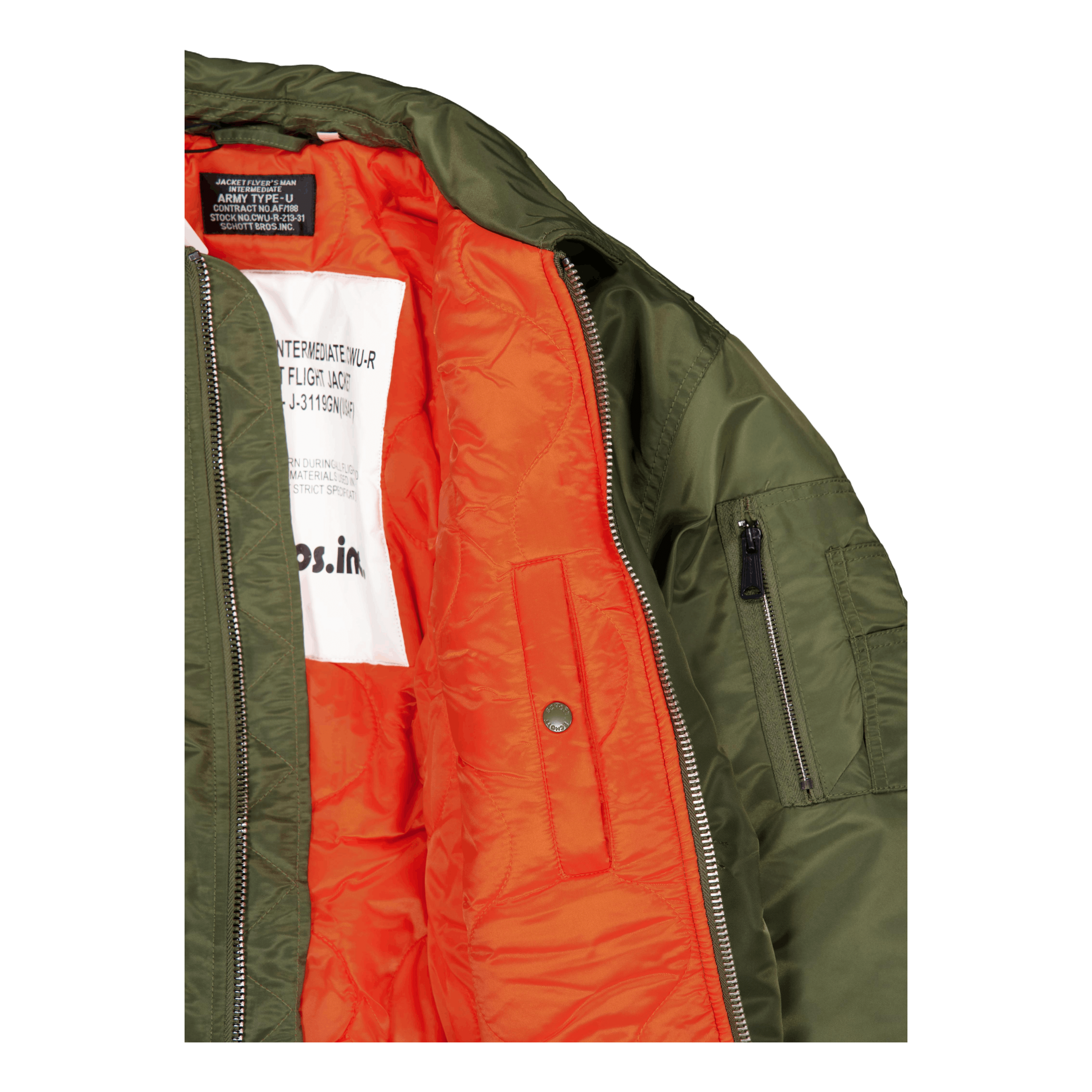 Schott NYC Jacket Cwu Original Oversize S Army Kaki
