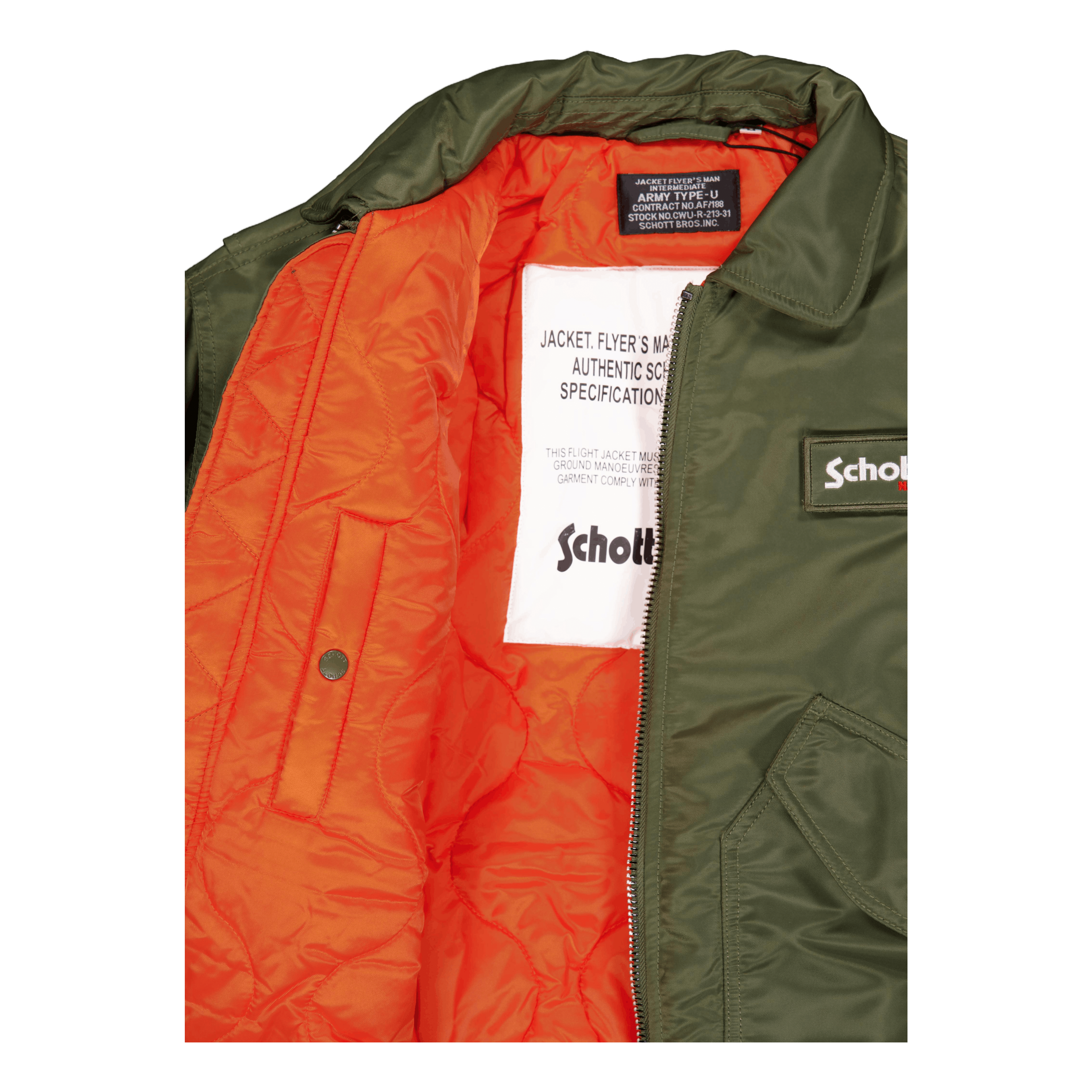 Schott NYC Jacket Cwu Original Oversize S Army Kaki